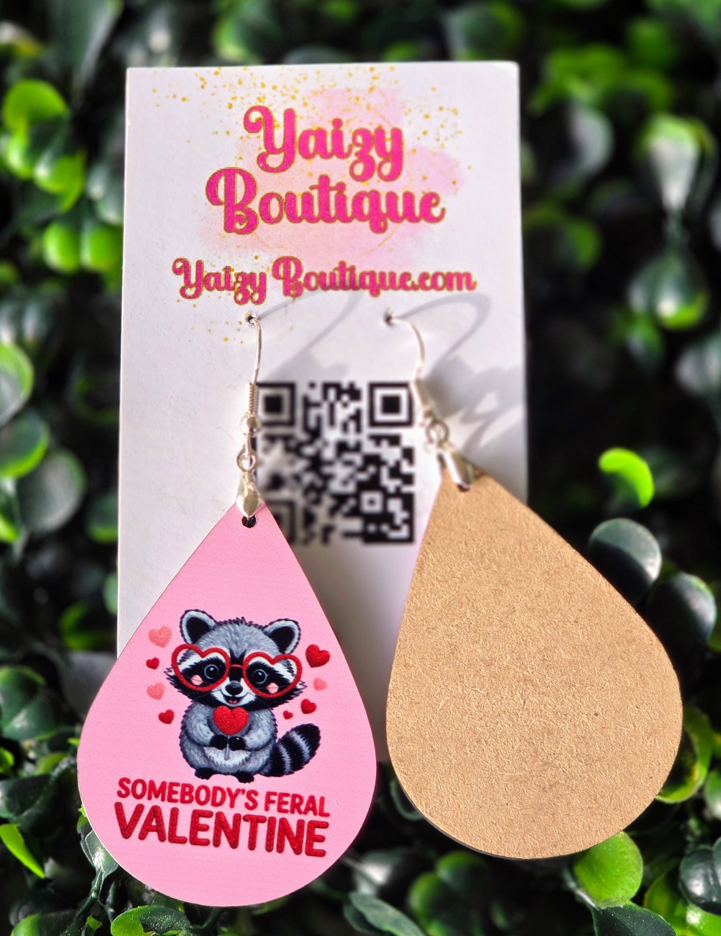 Somebody’s Feral Valentine Earrings | Funny Valentine Statement Earrings | Handmade