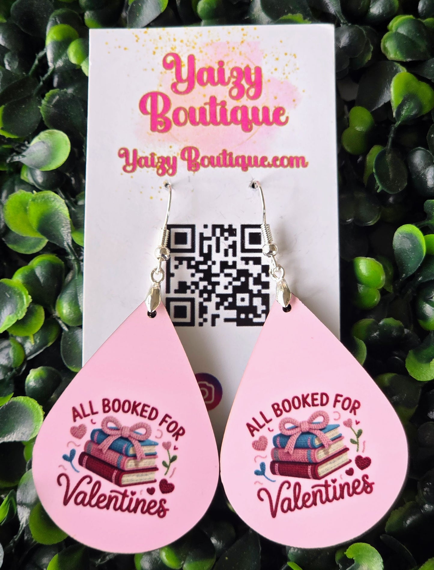 All Booked for Valentines Earrings | Book Lover Valentine Earrings | Handmade