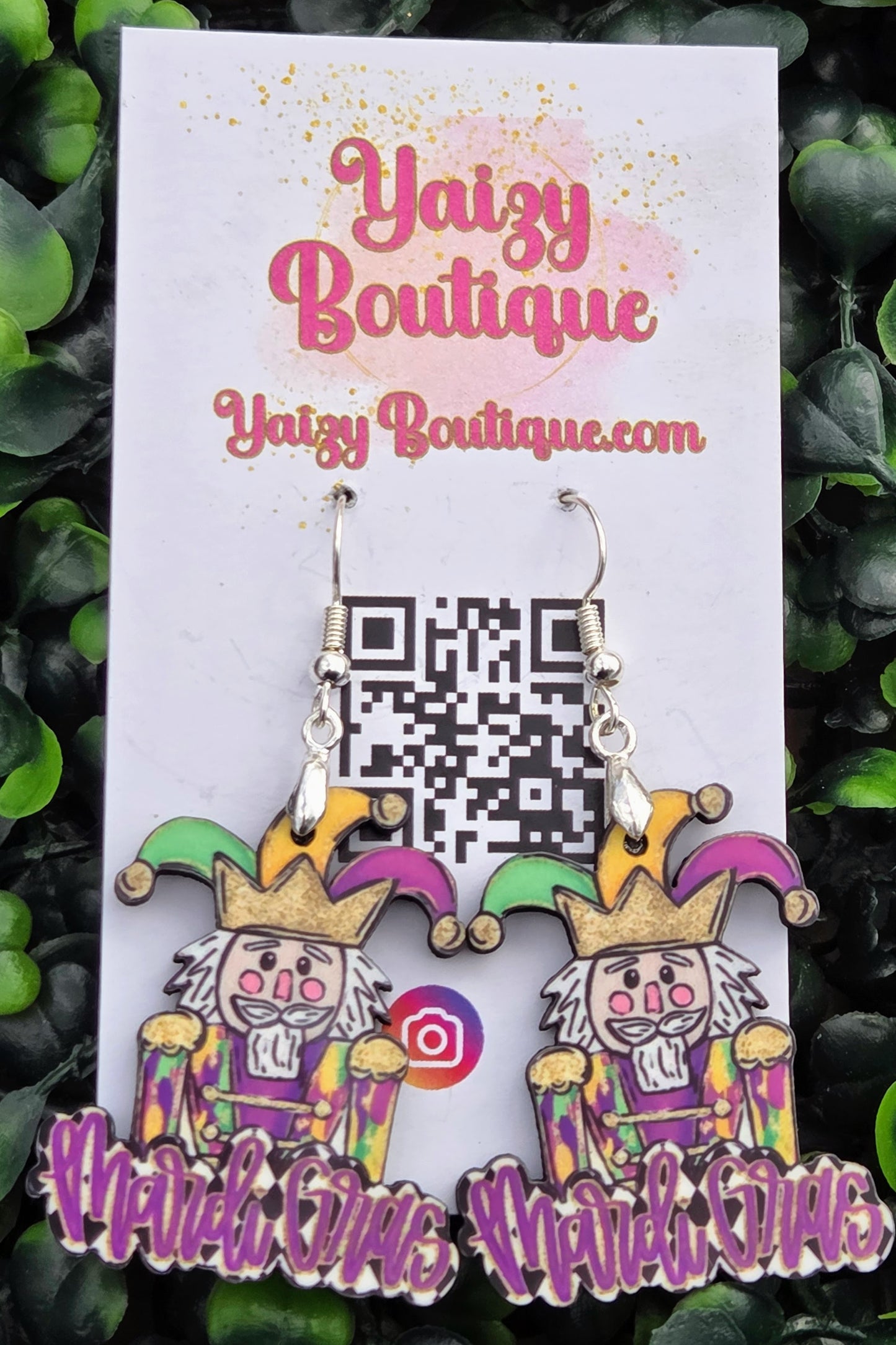 Mardi Gras Nutcracker Earrings | Handmade Colorful Statement Earrings | Yaizy Boutique Yaizy Boutique