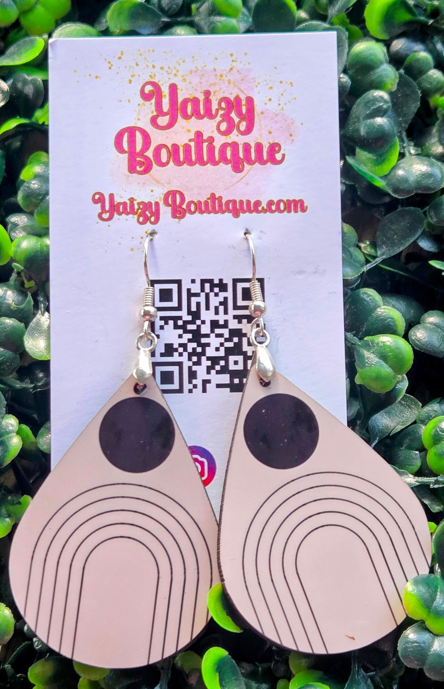 Modern Teardrop Rainbow Earrings – Neutral Boho Dangle Jewelry Yaizy Boutique