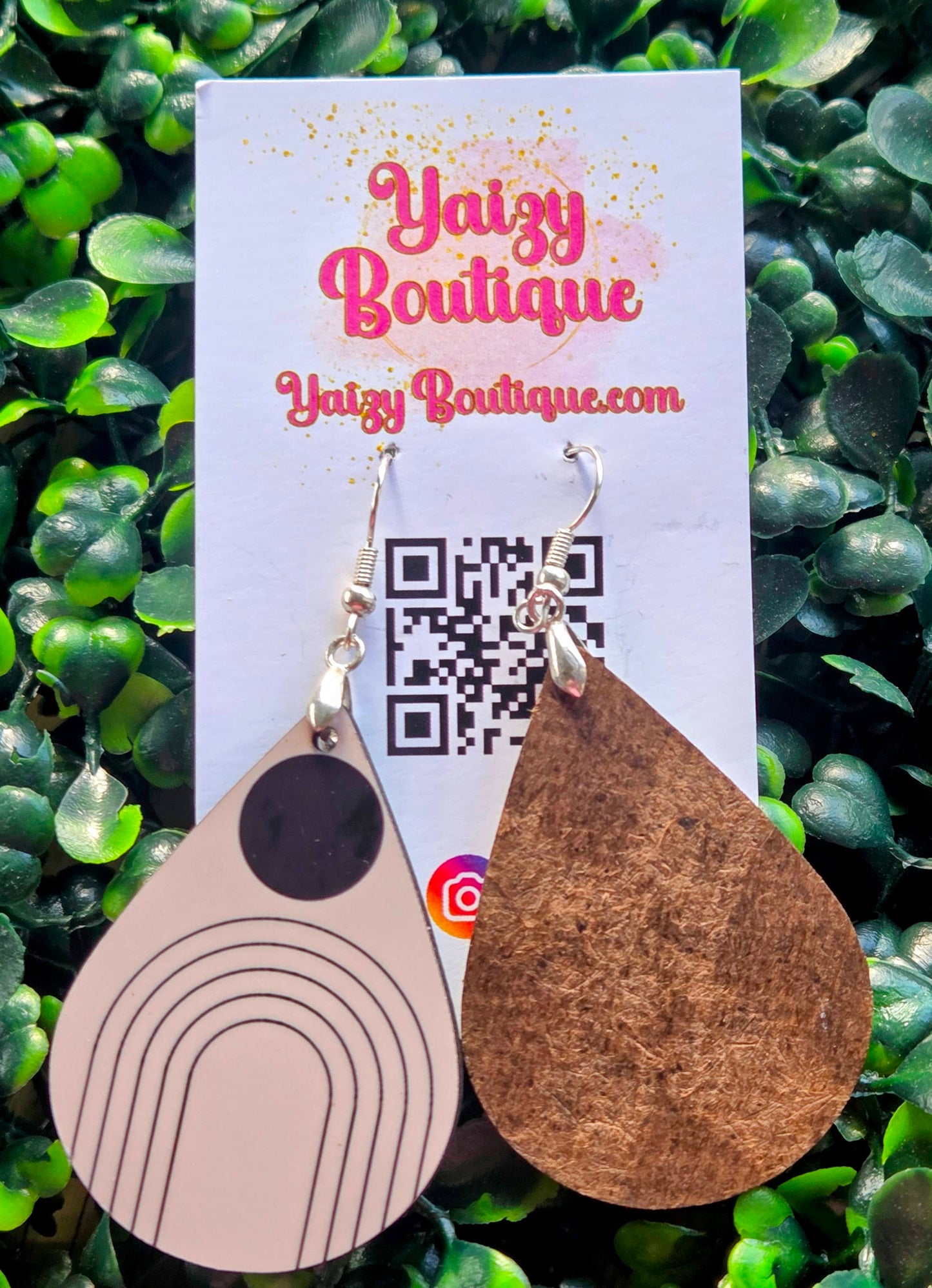 Modern Teardrop Rainbow Earrings – Neutral Boho Dangle Jewelry Yaizy Boutique