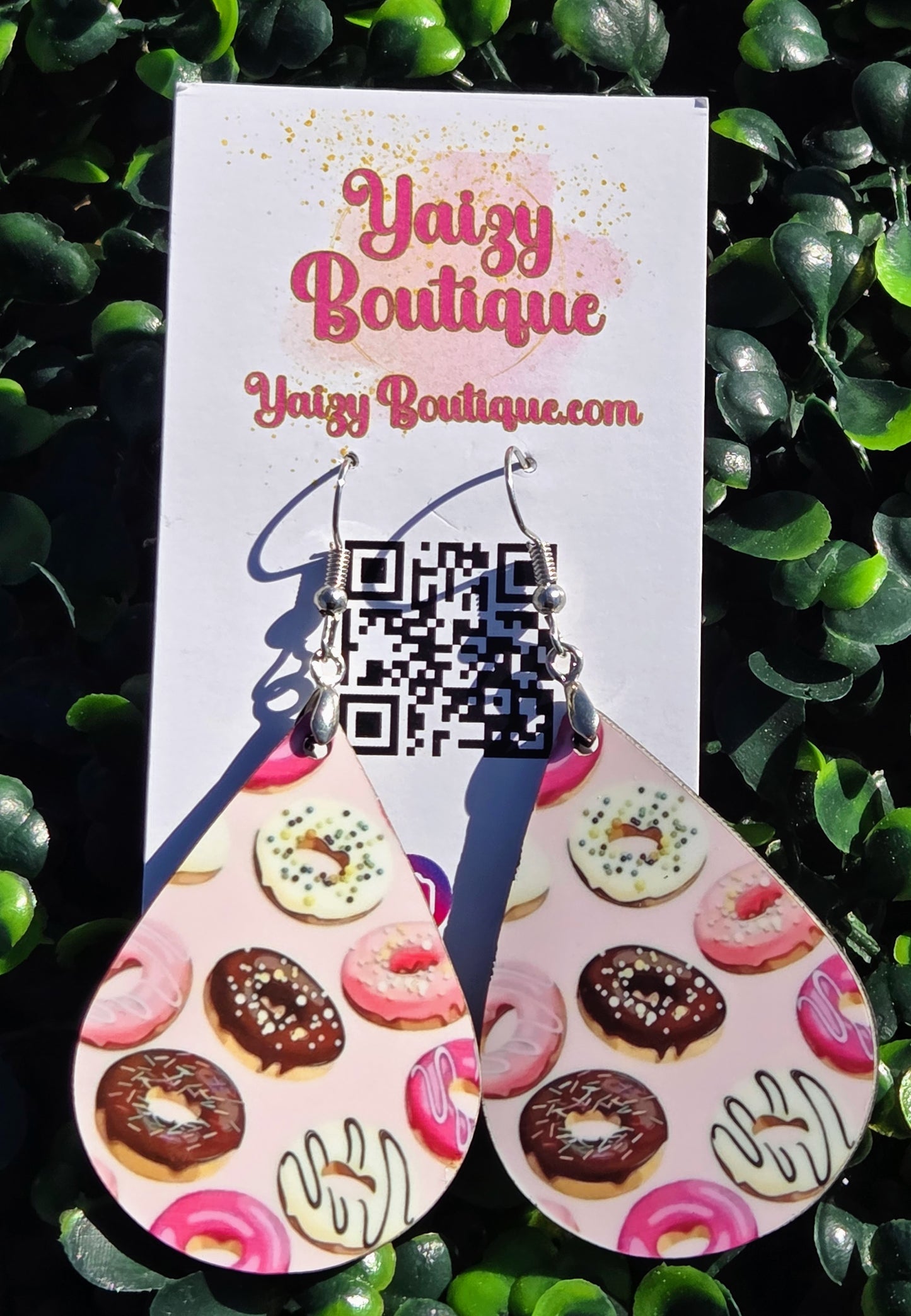 Handmade Sweet Treats Teardrop Earrings - Lightweight MDF Wood & Stainless Steel Hooks Yaizy Boutique