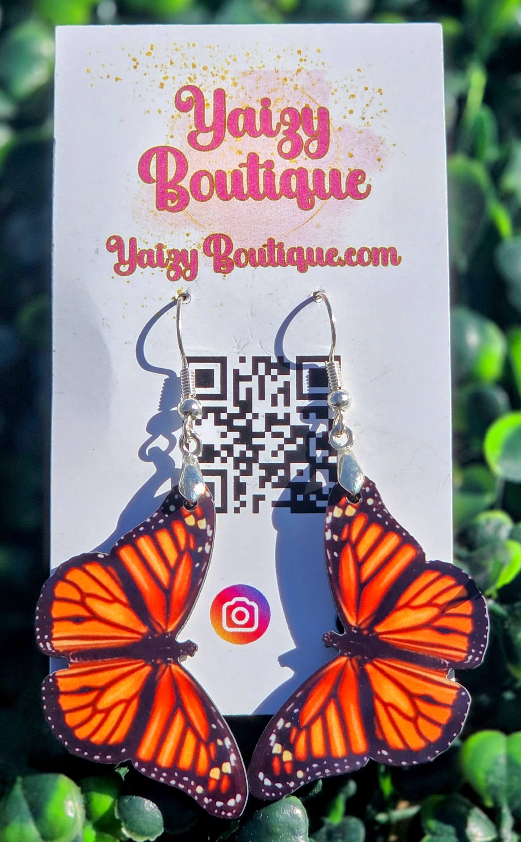 Monarch Butterfly Earrings - Realistic Orange Wing Jewelry | Yaizy Boutique SEO Yaizy Boutique