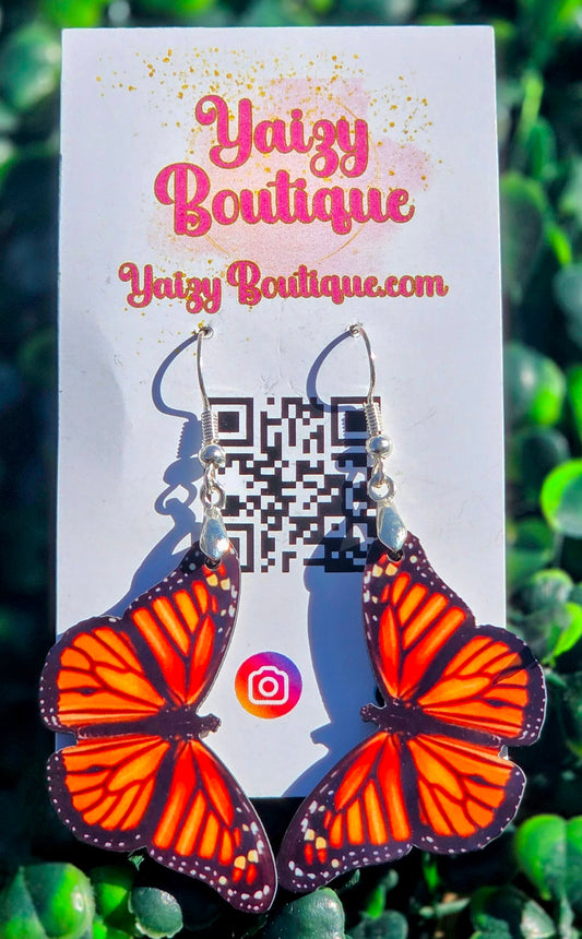 Monarch Butterfly Earrings - Realistic Orange Wing Jewelry | Yaizy Boutique SEO Yaizy Boutique