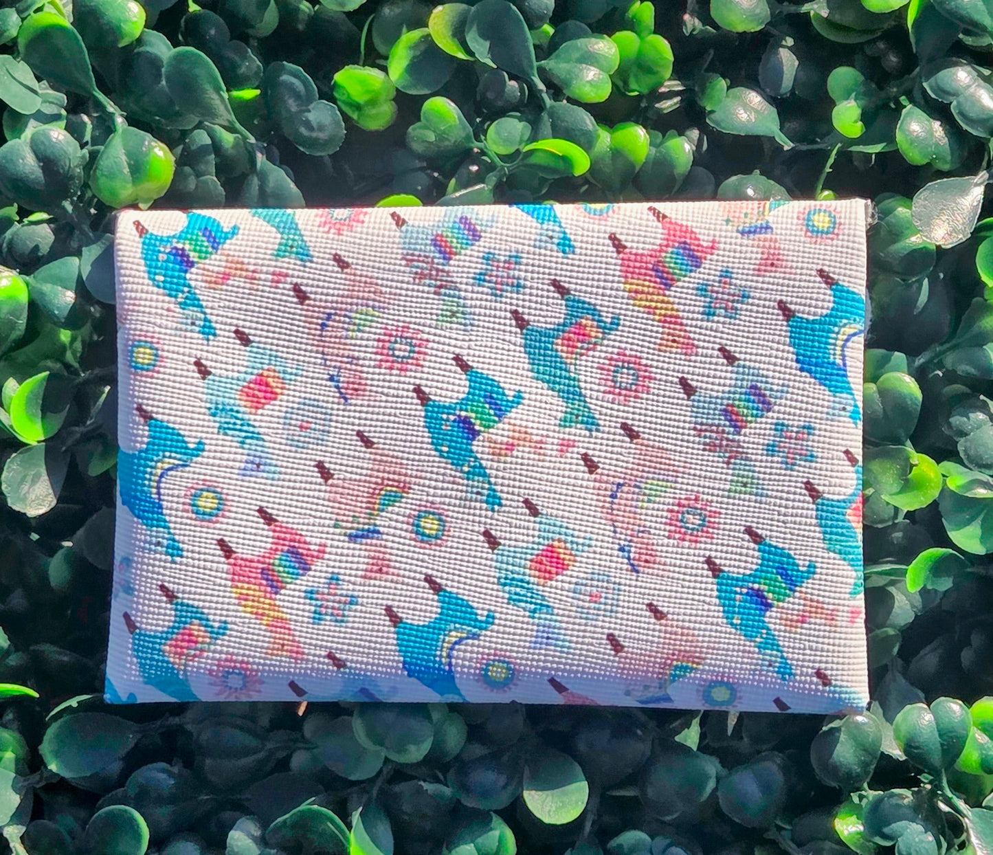 Handmade Llama Mini Wallet | Faux Leather Coin & Card Holder | Small 4x4 Snap Wallet Yaizy Boutique