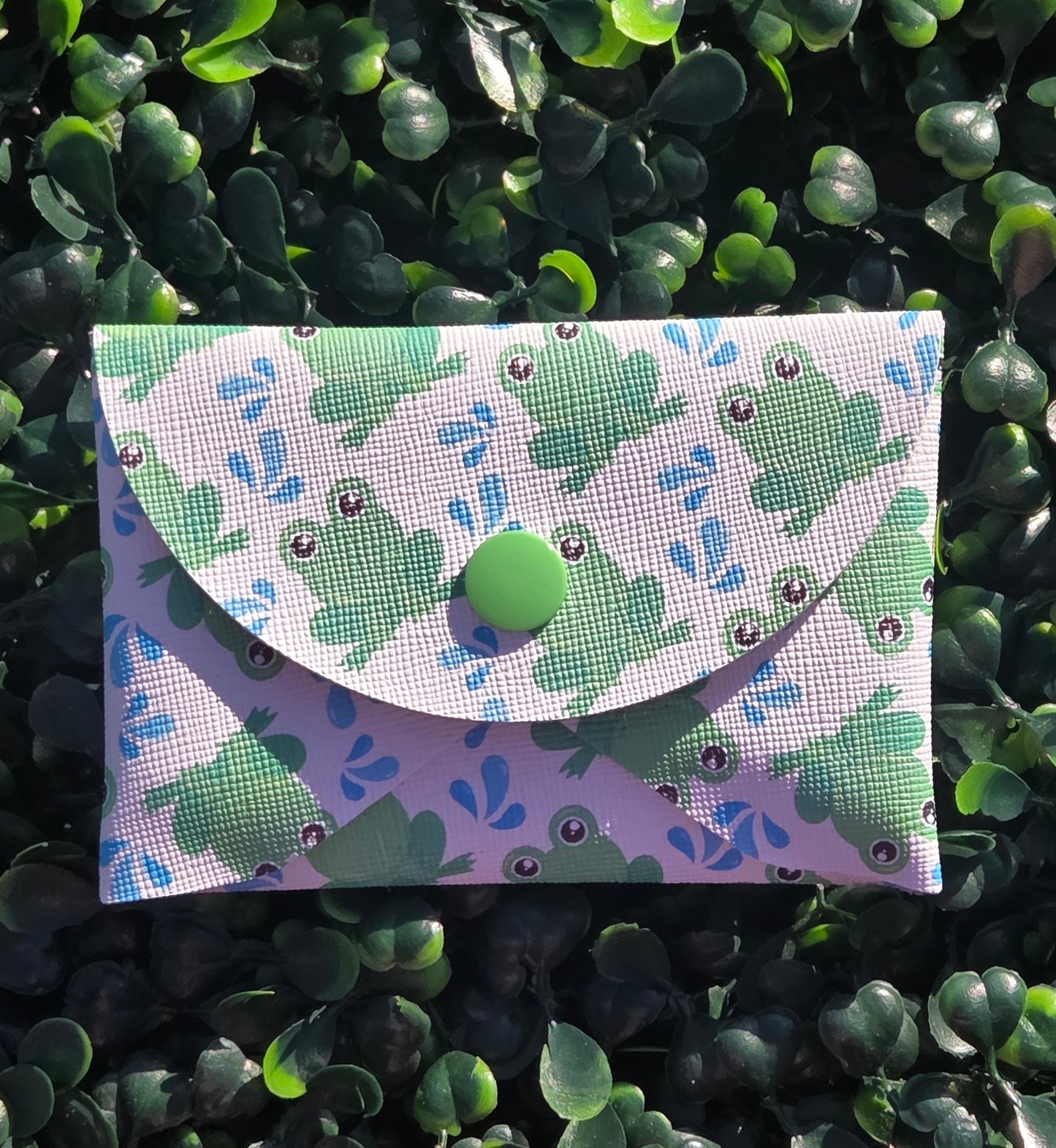 Handmade Frog Mini Wallet | Faux Leather Coin & Card Holder | Small 4x4 Snap Wallet Yaizy Boutique