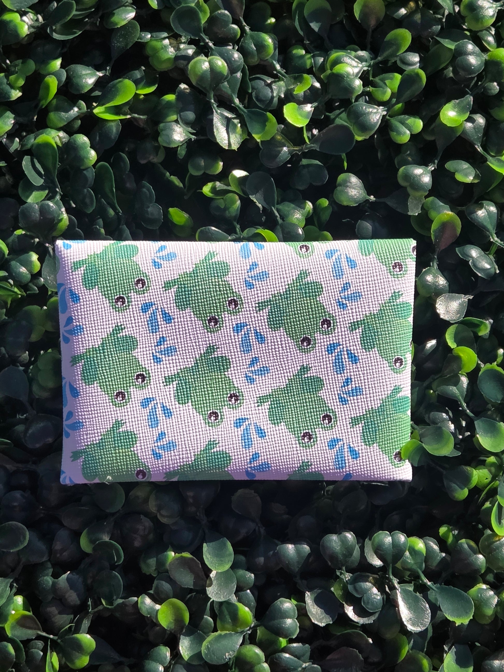 Handmade Frog Mini Wallet | Faux Leather Coin & Card Holder | Small 4x4 Snap Wallet Yaizy Boutique