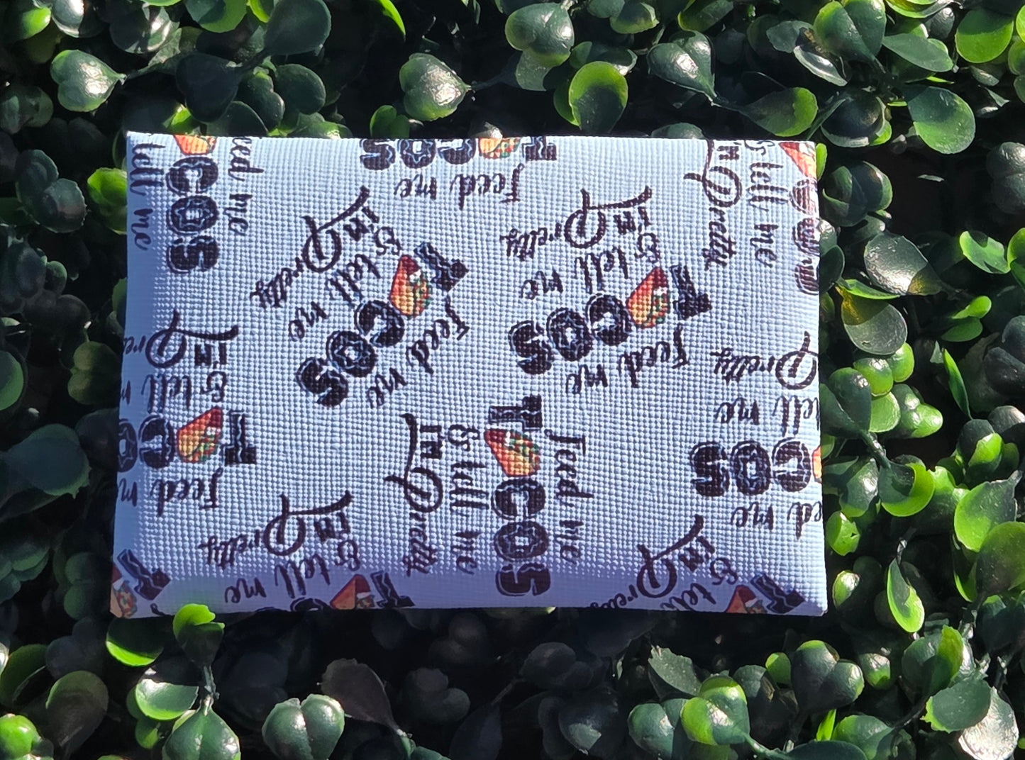 Handmade Taco Mini Wallet | Faux Leather Coin & Card Holder | Small 4x4 Snap Wallet Yaizy Boutique