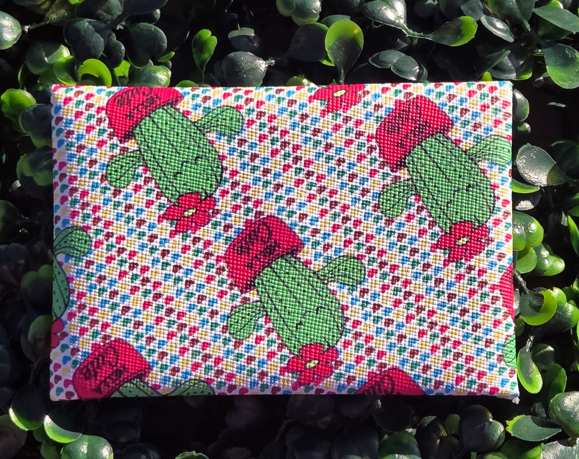 Handmade Cactus & Succulent Mini Wallet – Faux Leather 4x4 Small Card Holder | Yaizy Boutique Yaizy Boutique