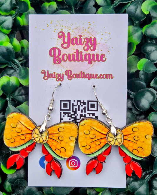 Lobster Bow Handmade Earrings - Coastal Summer Jewelry Yaizy Boutique