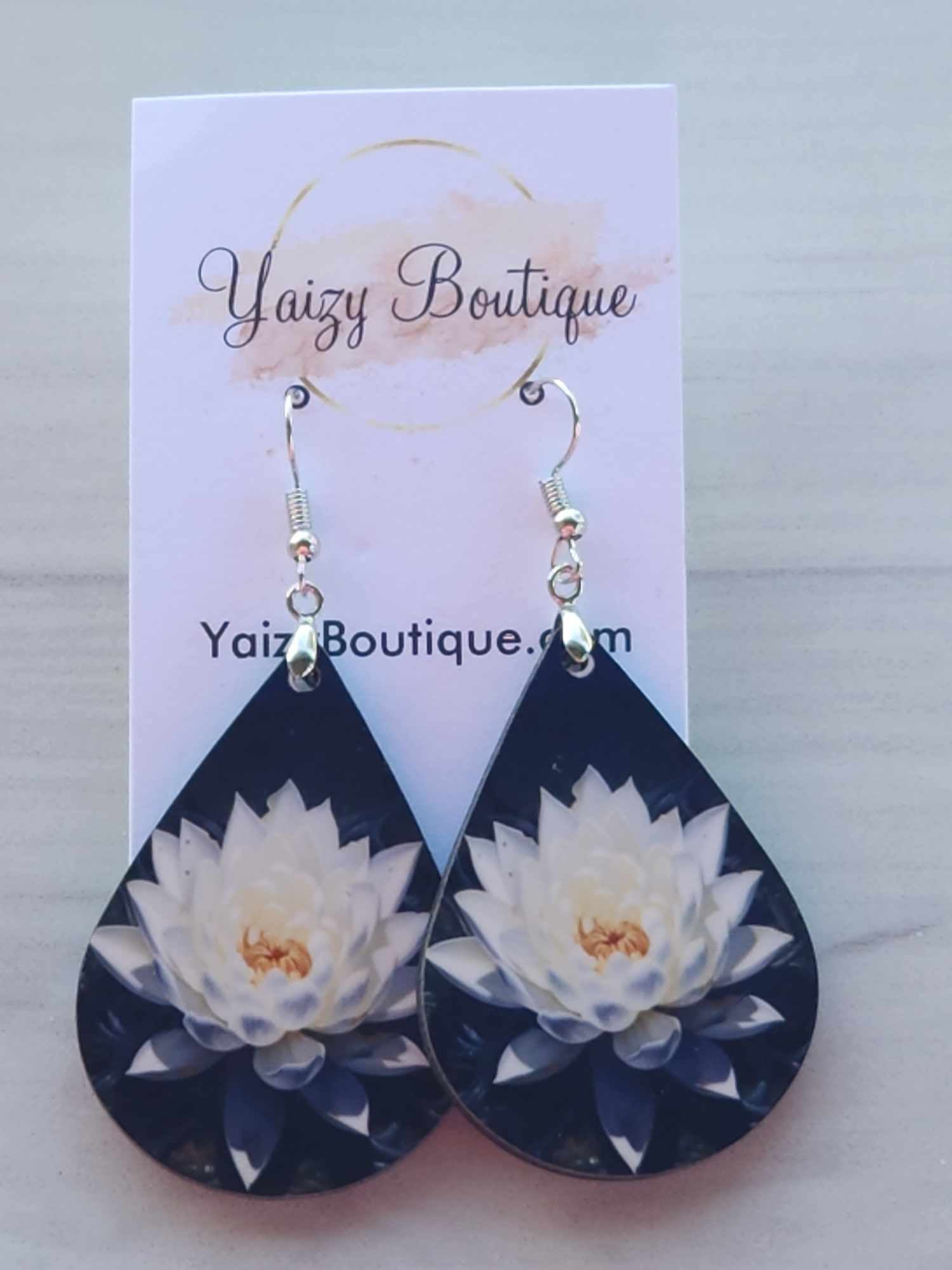 White Water Lilly Earrings - Yaizy Boutique