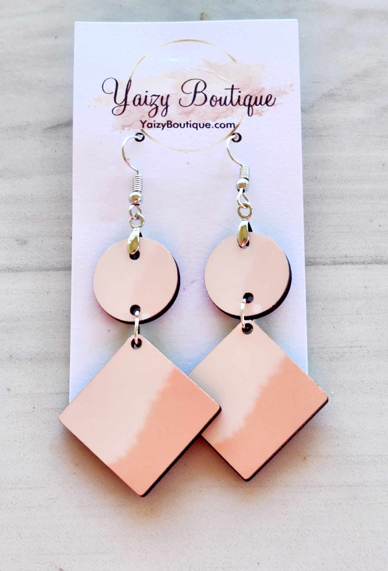 Light Pink Gradient Dangle Earrings