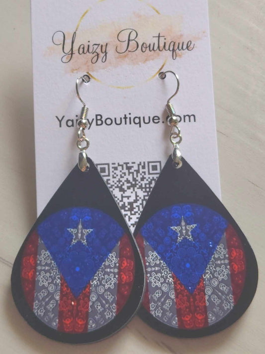 Boucles d'oreilles drapeau Taino