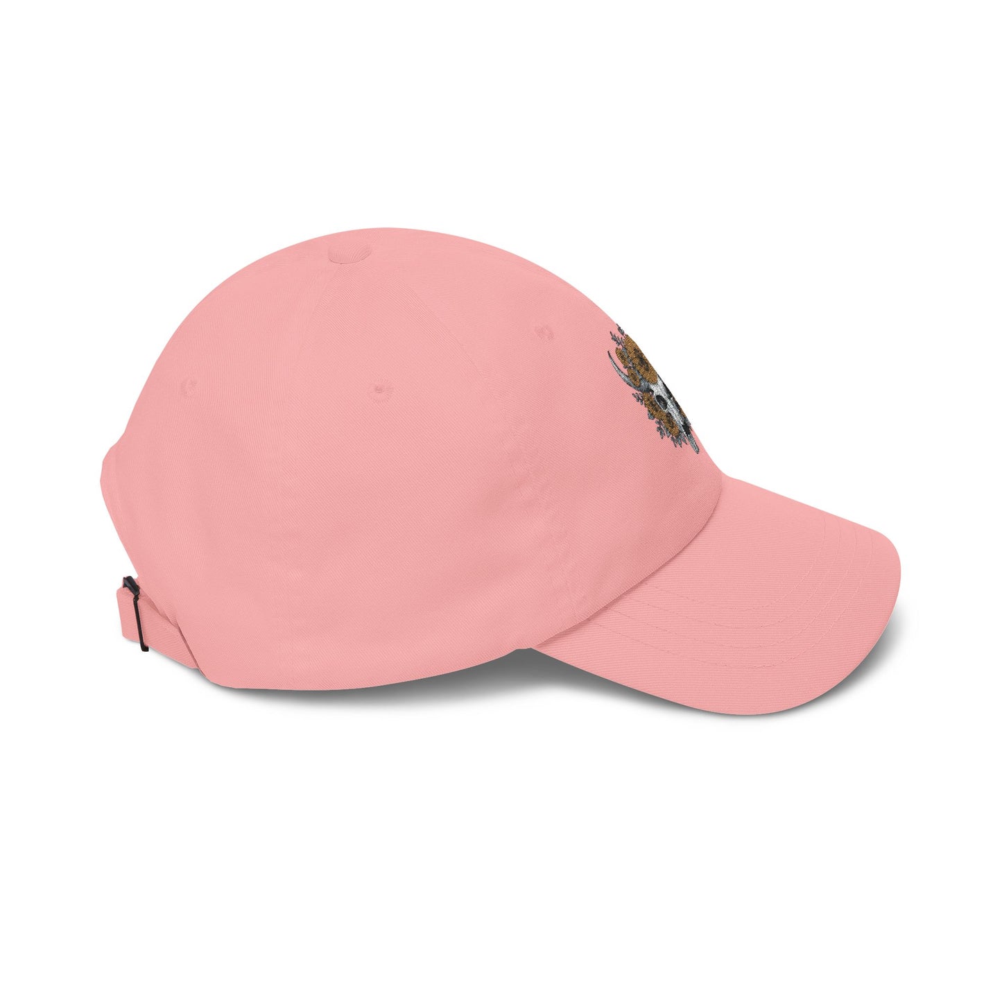 Sunflower Bull Skull Embroidered Dad Hat | Western Boho Floral Ca Printify
