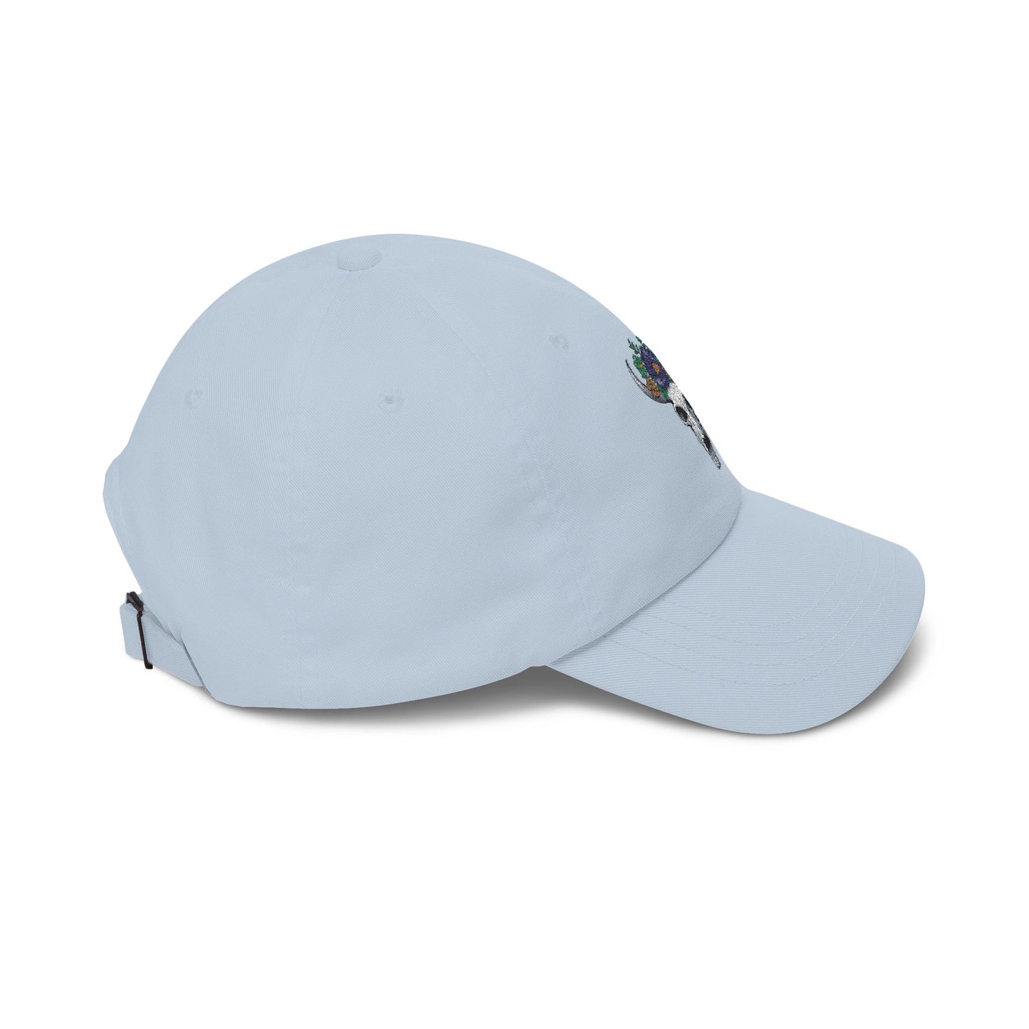 Floral Bull Skull Embroidered Dad Hat | Western Desert Boho Baseball Cap Printify