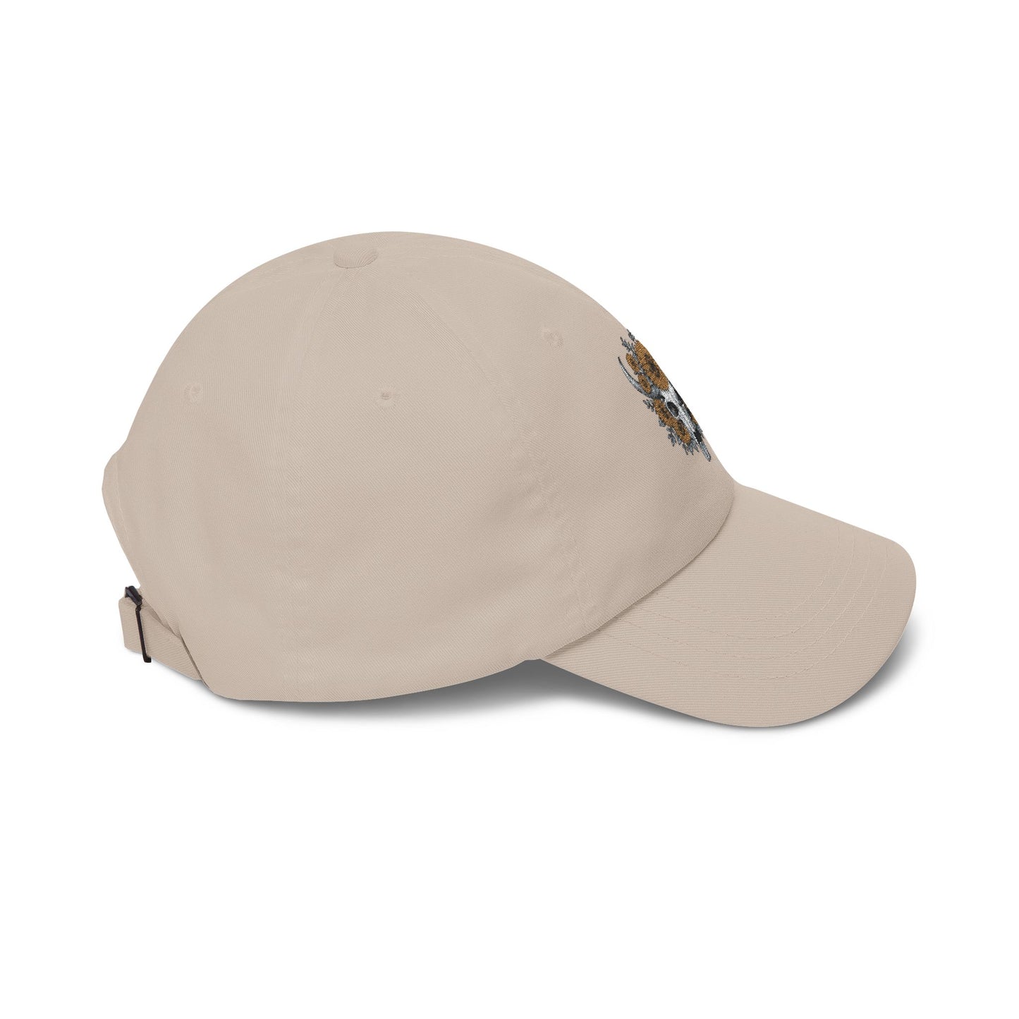 Sunflower Bull Skull Embroidered Dad Hat | Western Boho Floral Ca Printify