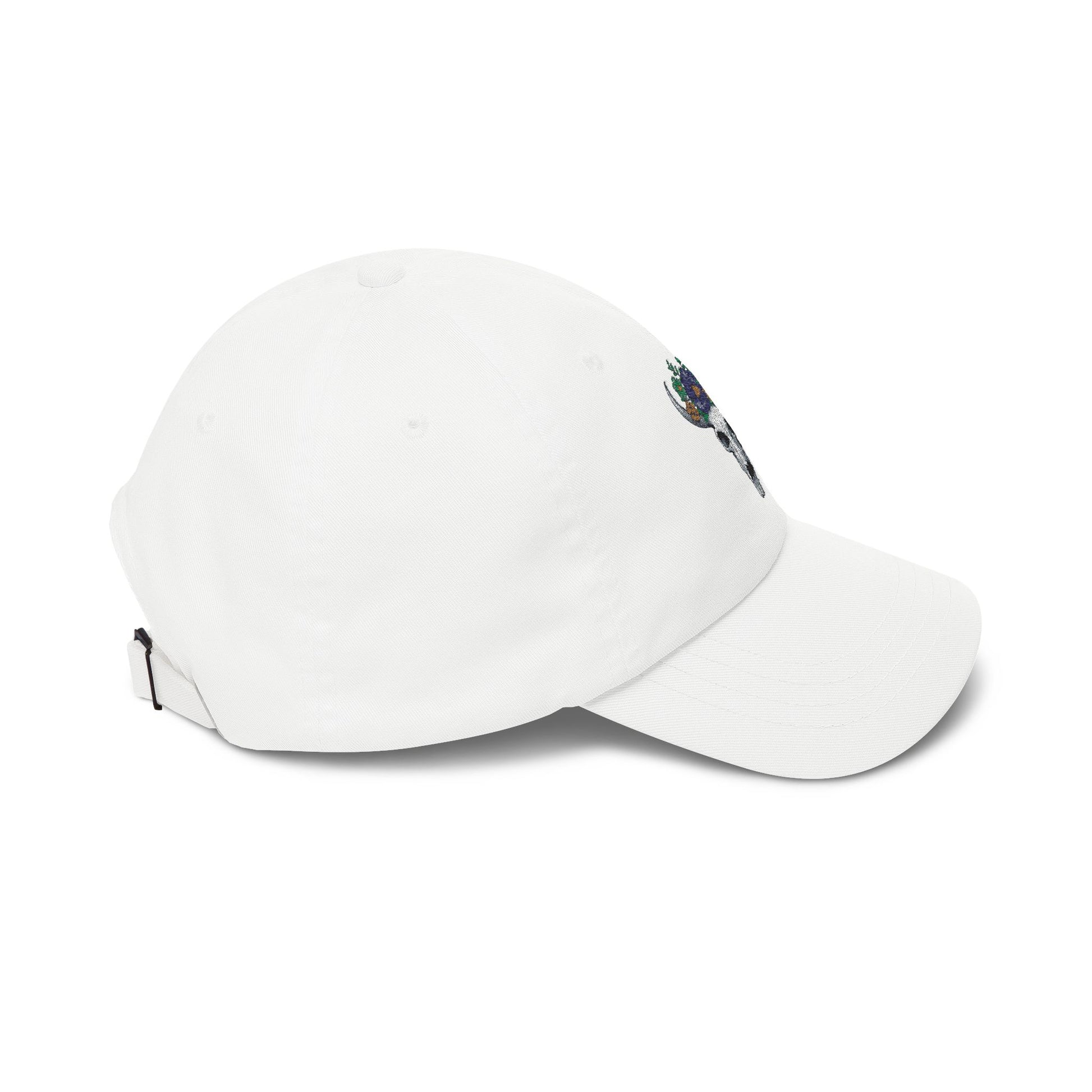 Floral Bull Skull Embroidered Dad Hat | Western Desert Boho Baseball Cap Printify