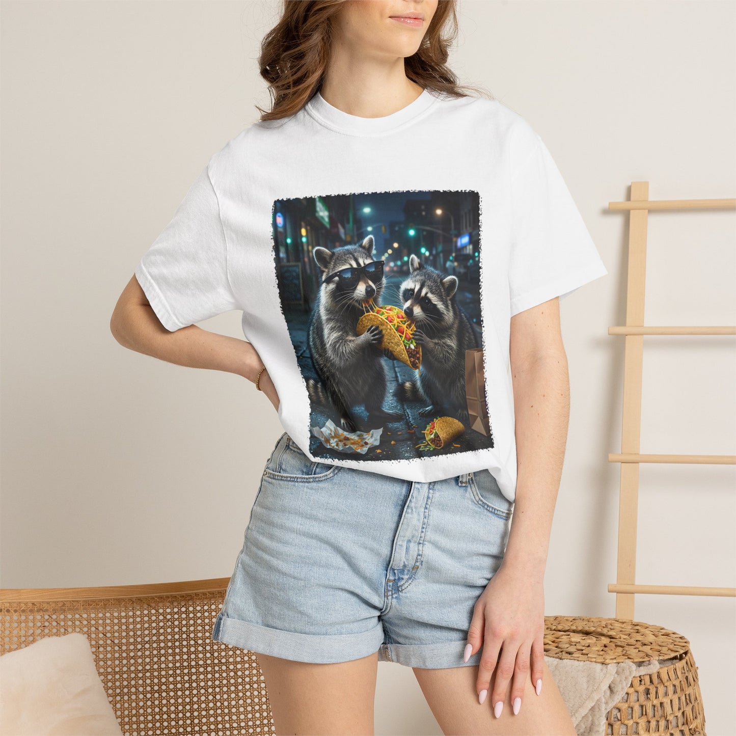 Funny Raccoon Taco Shirt | Comfort Colors Garment-Dyed Tee | Trash Panda Taco Lover Gift Printify