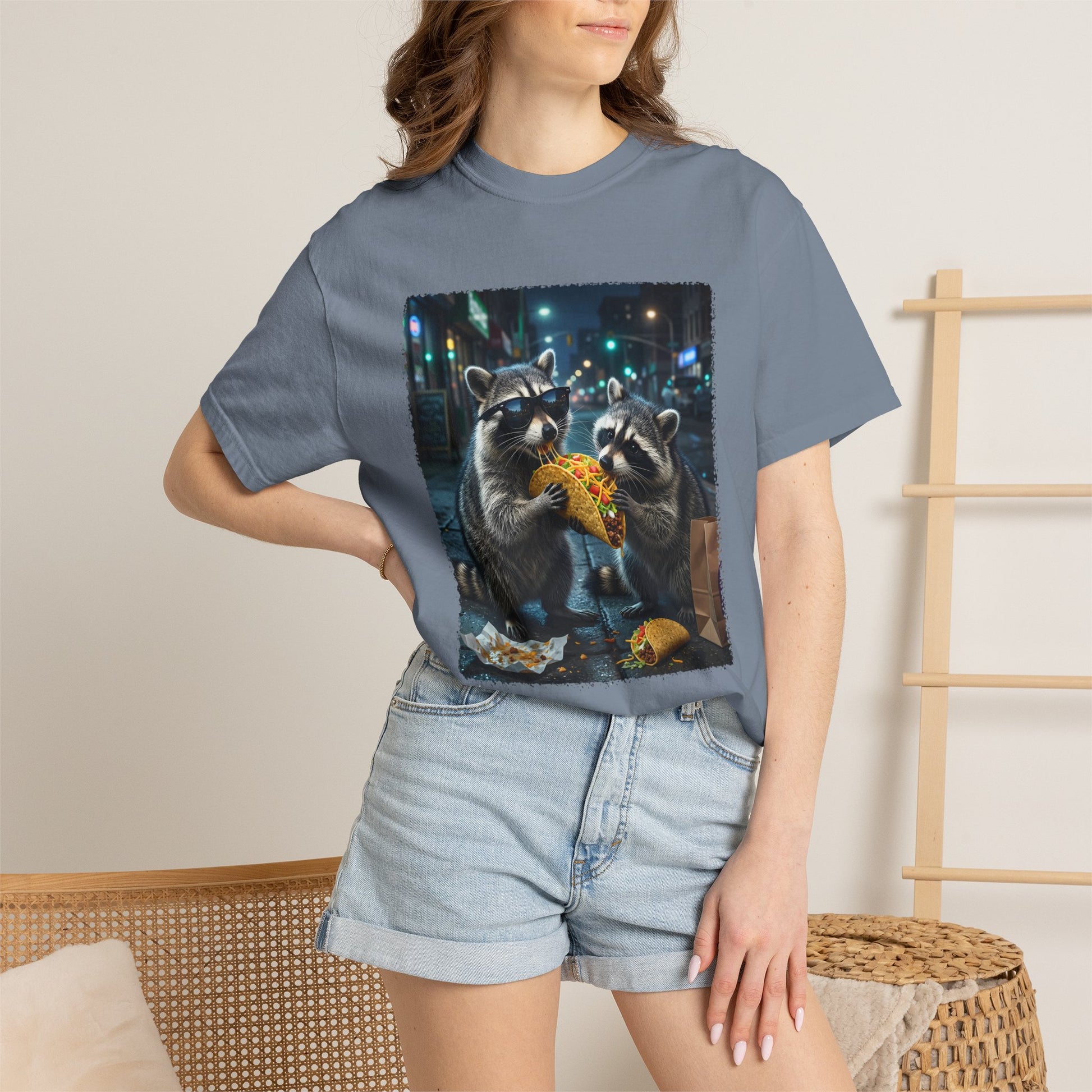 Funny Raccoon Taco Shirt | Comfort Colors Garment-Dyed Tee | Trash Panda Taco Lover Gift Printify