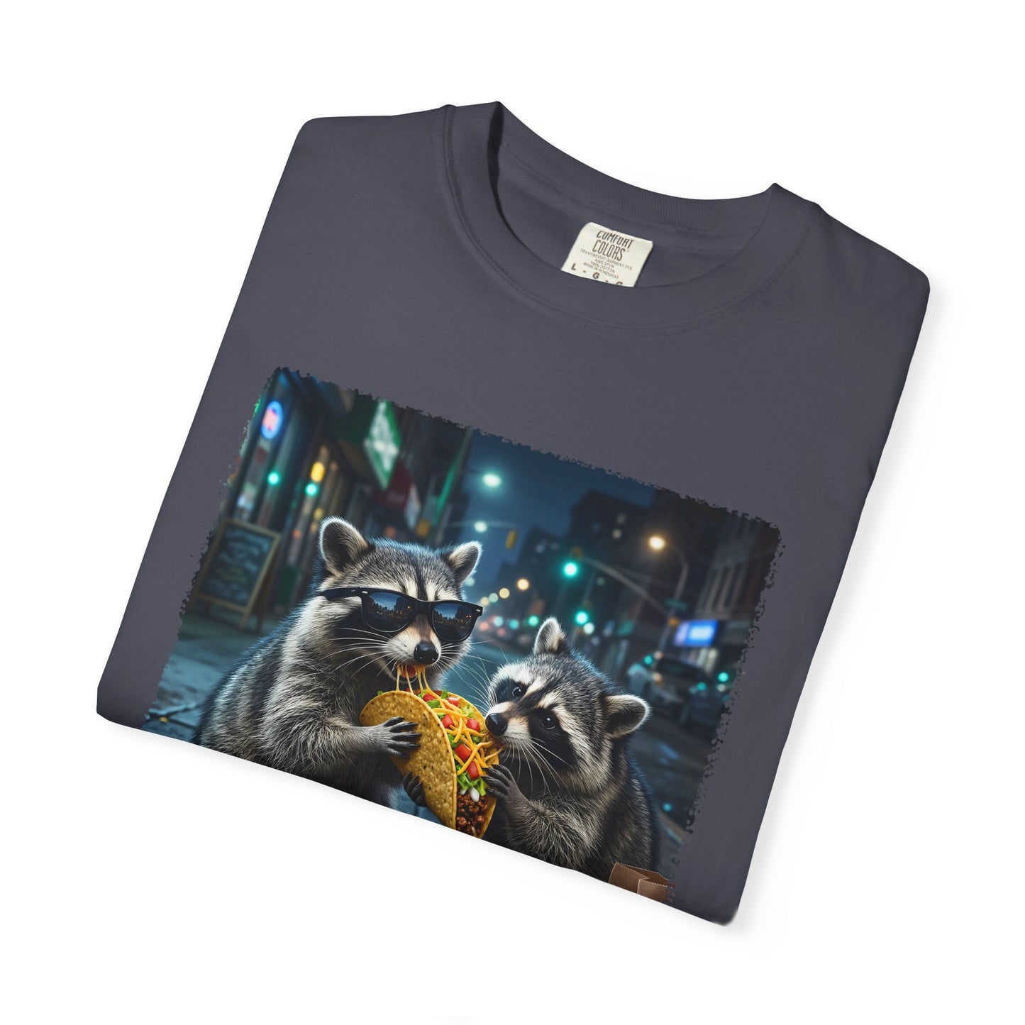 Funny Raccoon Taco Shirt | Comfort Colors Garment-Dyed Tee | Trash Panda Taco Lover Gift Printify