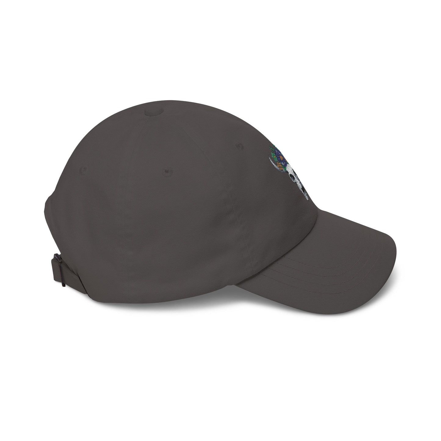 Floral Bull Skull Embroidered Dad Hat | Western Desert Boho Baseball Cap Printify