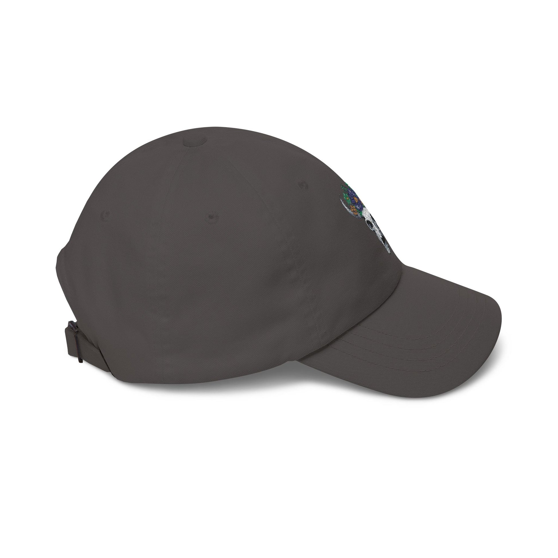 Floral Bull Skull Embroidered Dad Hat | Western Desert Boho Baseball Cap Printify