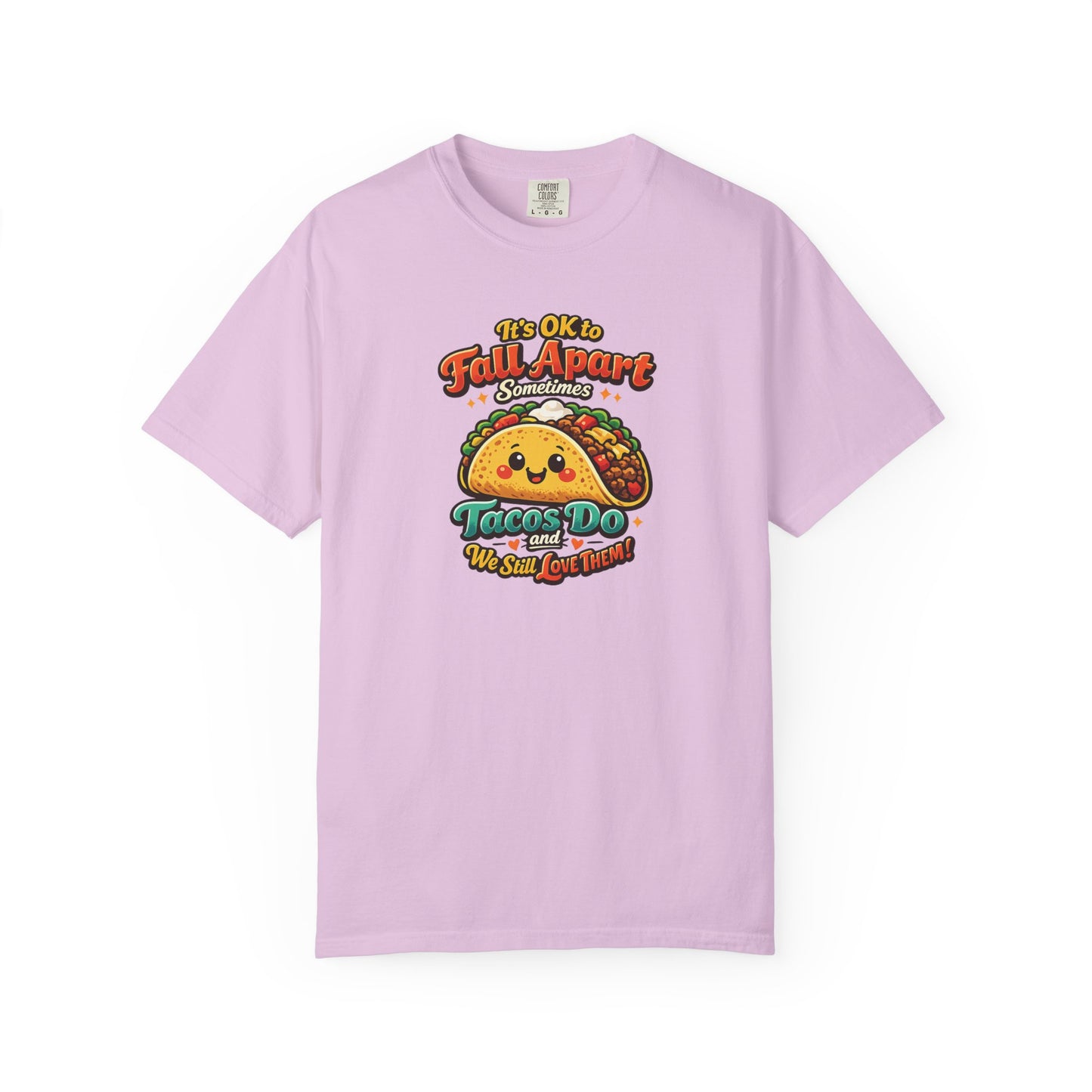It's OK to Fall Apart" Funny Taco Shirt | Comfort Colors Mental Health Garment-Dyed Tee | Cute Taco Lover Gift Printify