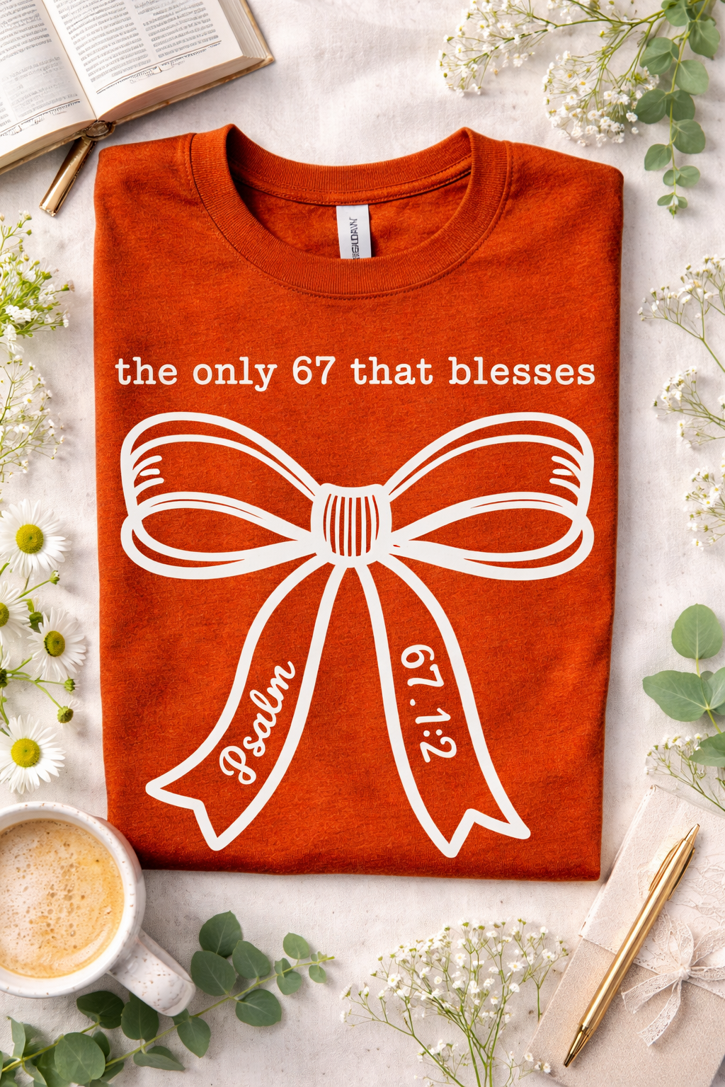 The Only 67 That Blesses” Faith Graphic Tee – Psalm 67:1–2 | One of a Kind, Size Small Yaizy Boutique