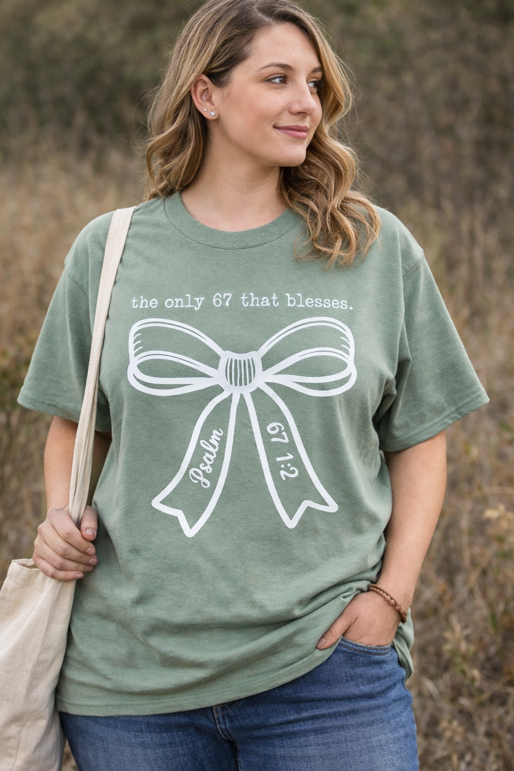 The Only 67 That Blesses” Faith Graphic Tee – Psalm 67:1–2 | One of a Kind, l Yaizy Boutique