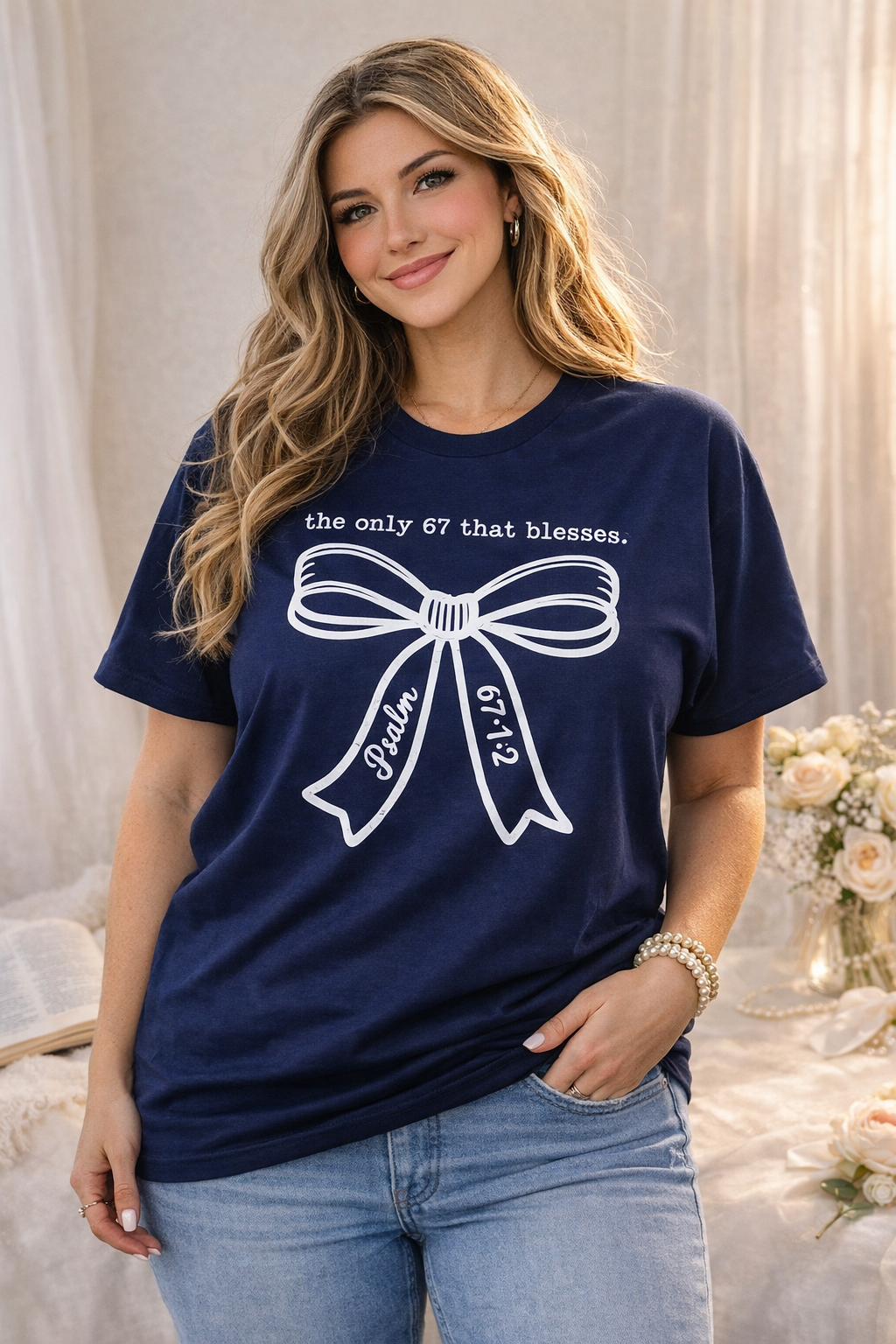 The Only 67 That Blesses” Faith Graphic Tee – Psalm 67:1–2 | One of a Kind, l Yaizy Boutique