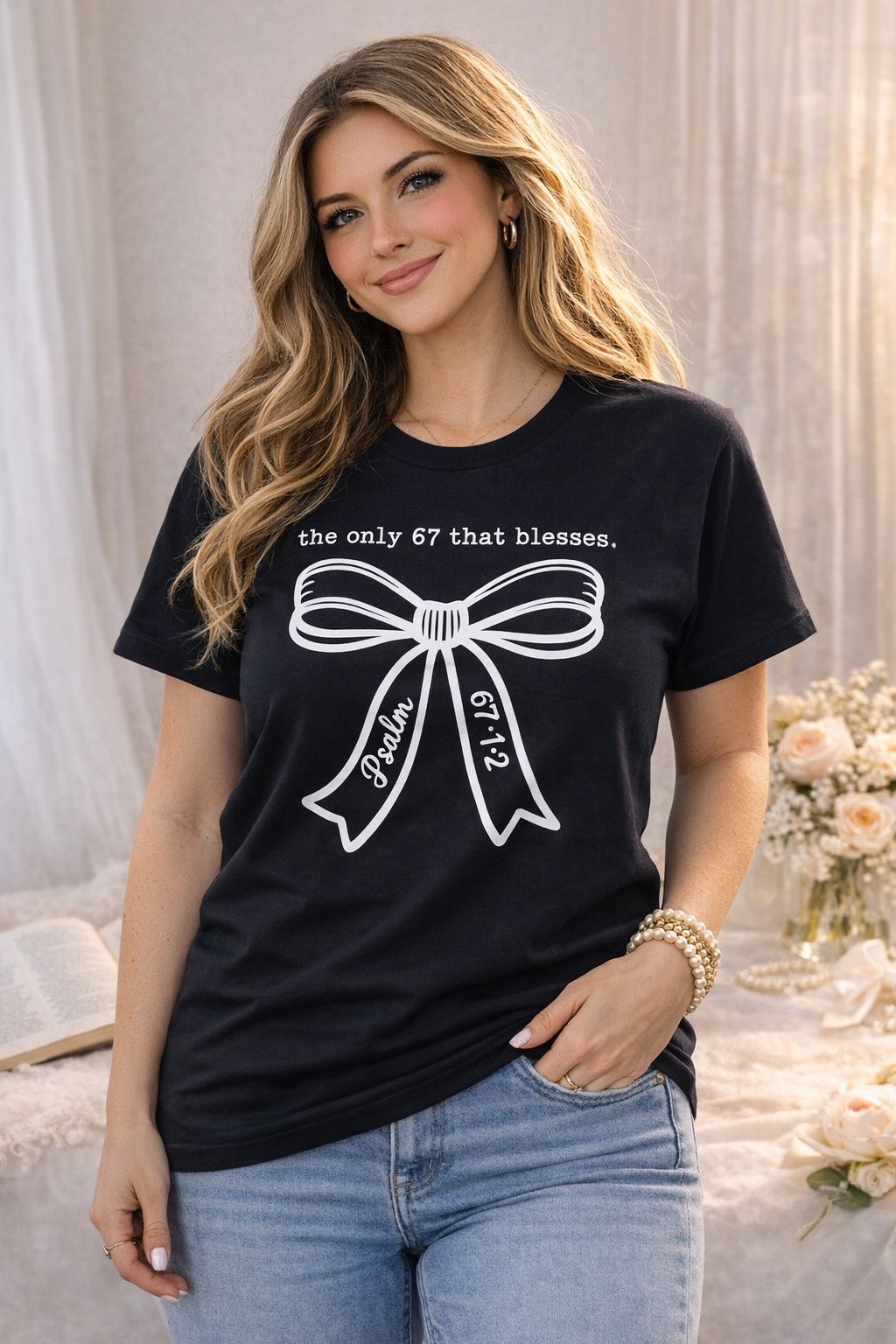 The Only 67 That Blesses” Faith Graphic Tee – Psalm 67:1–2 | One of a Kind, l Yaizy Boutique