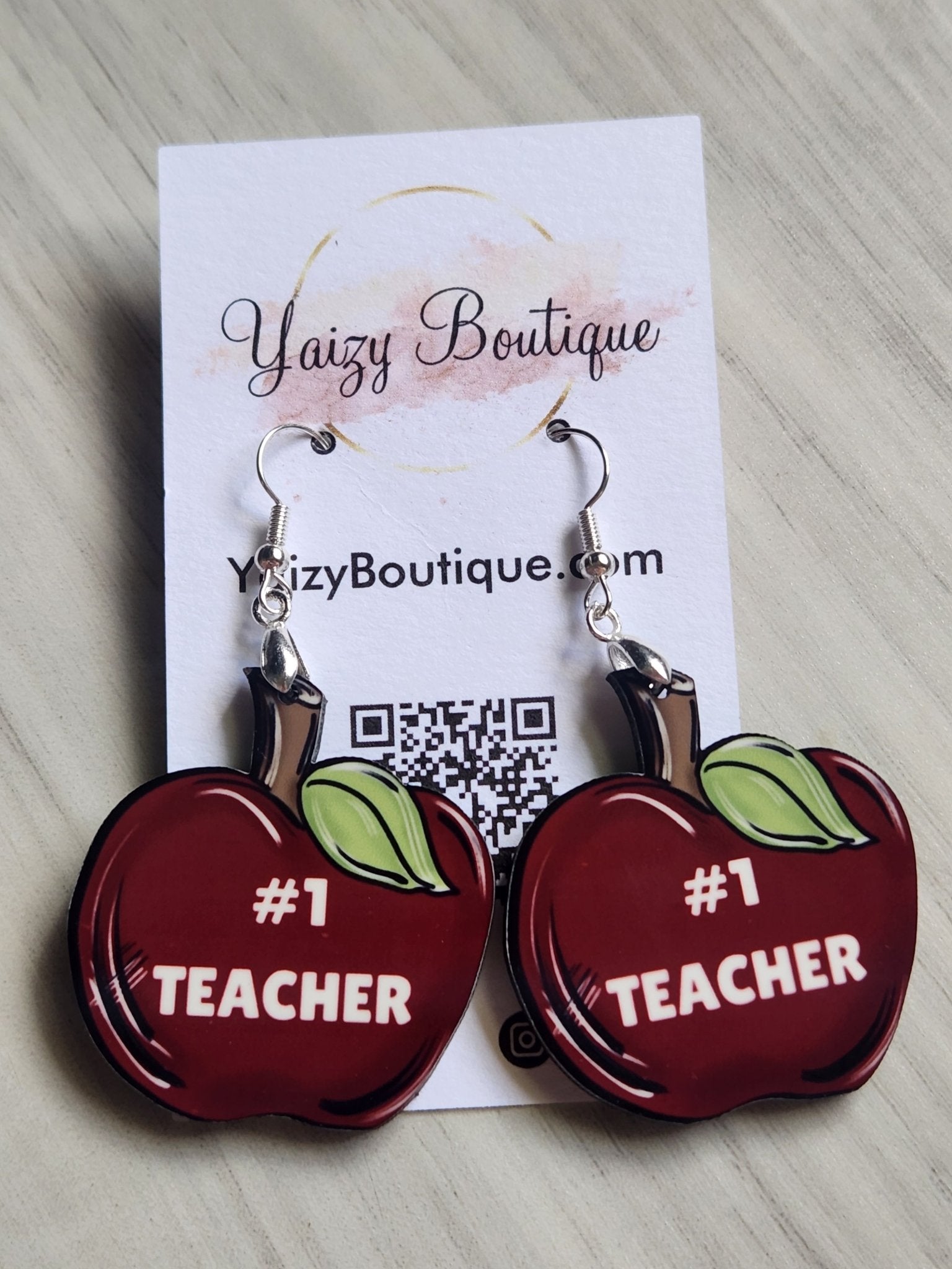 Apple Teacher Handmade Earrings - Yaizy Boutique