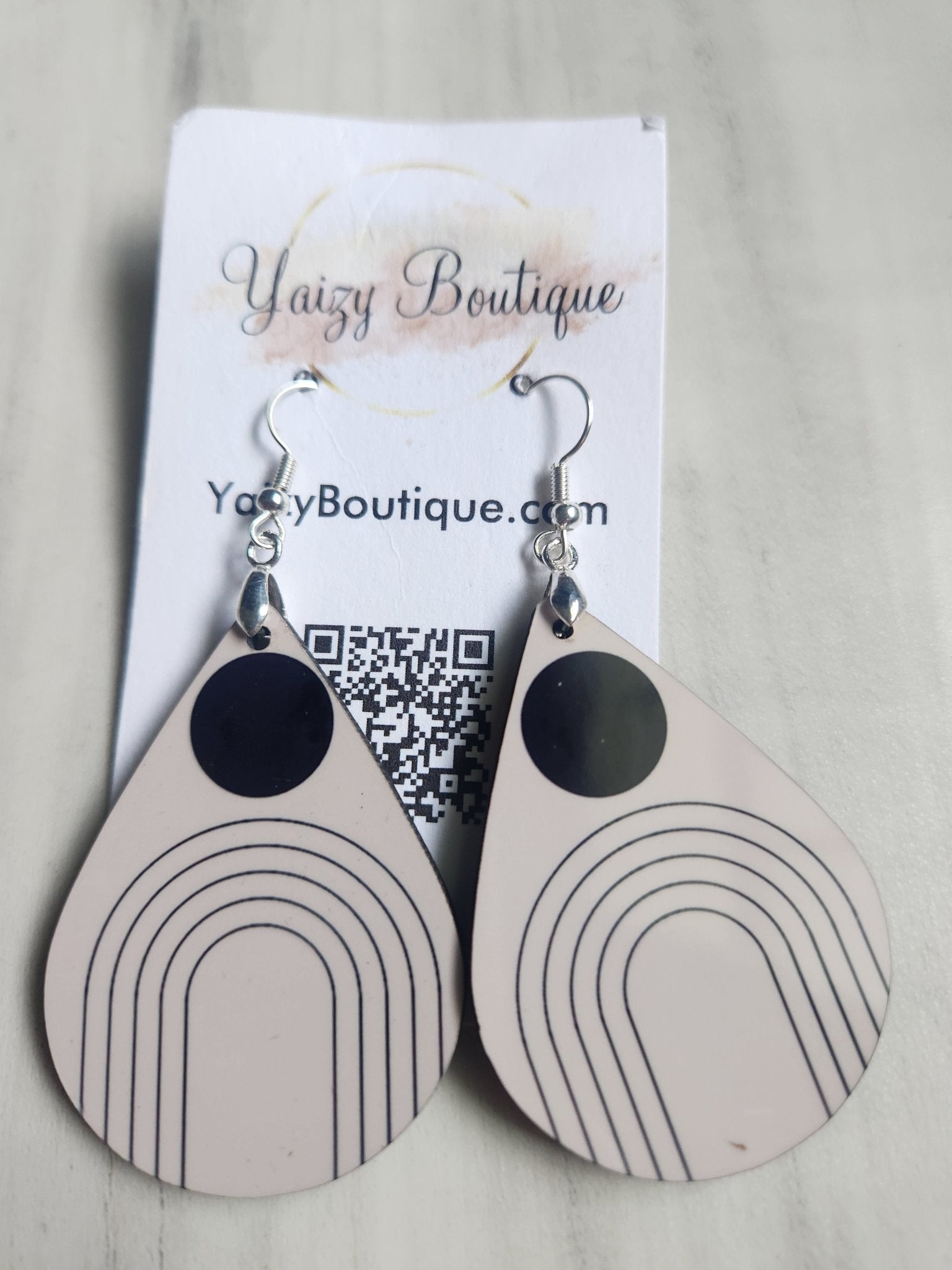 Black and Sand Rainbow and Sand Boho Handmade Earrings - Yaizy Boutique