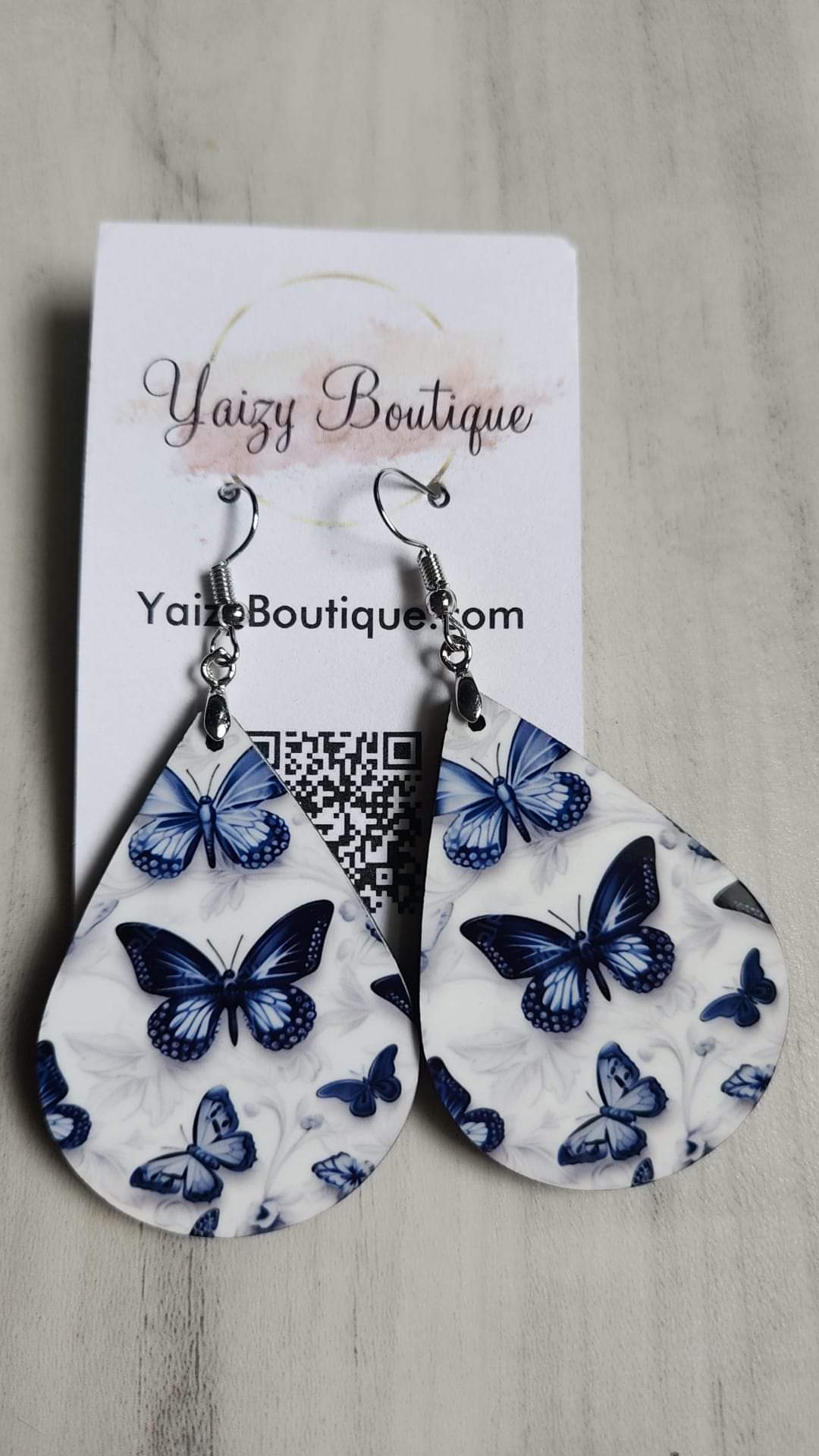 Blue Butterfies Handmade Earrings - Yaizy Boutique