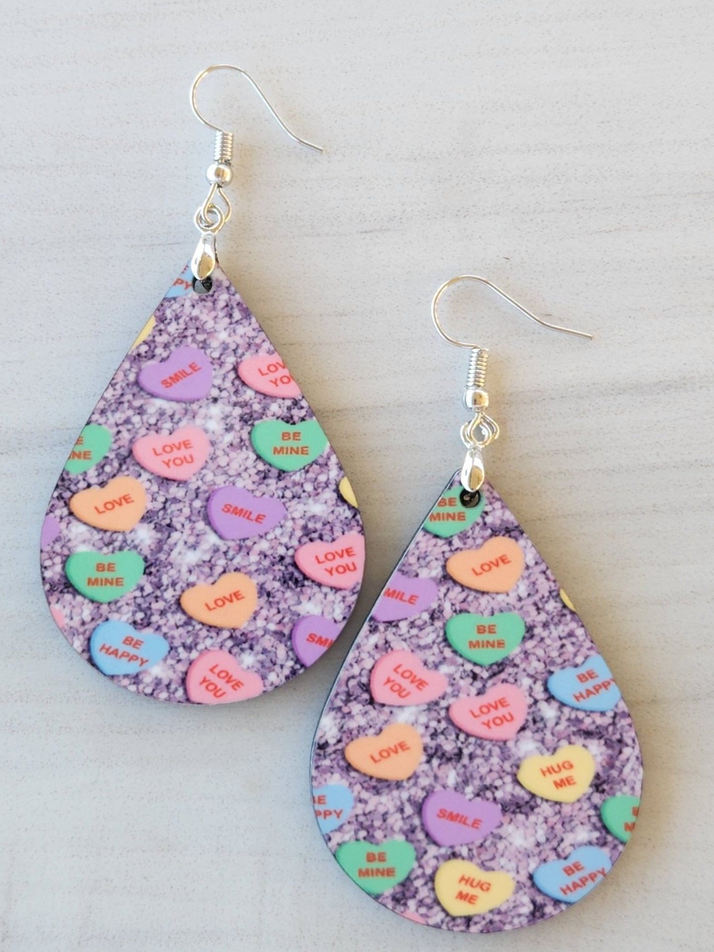 Conversation Heart Candy Earrings - Yaizy Boutique