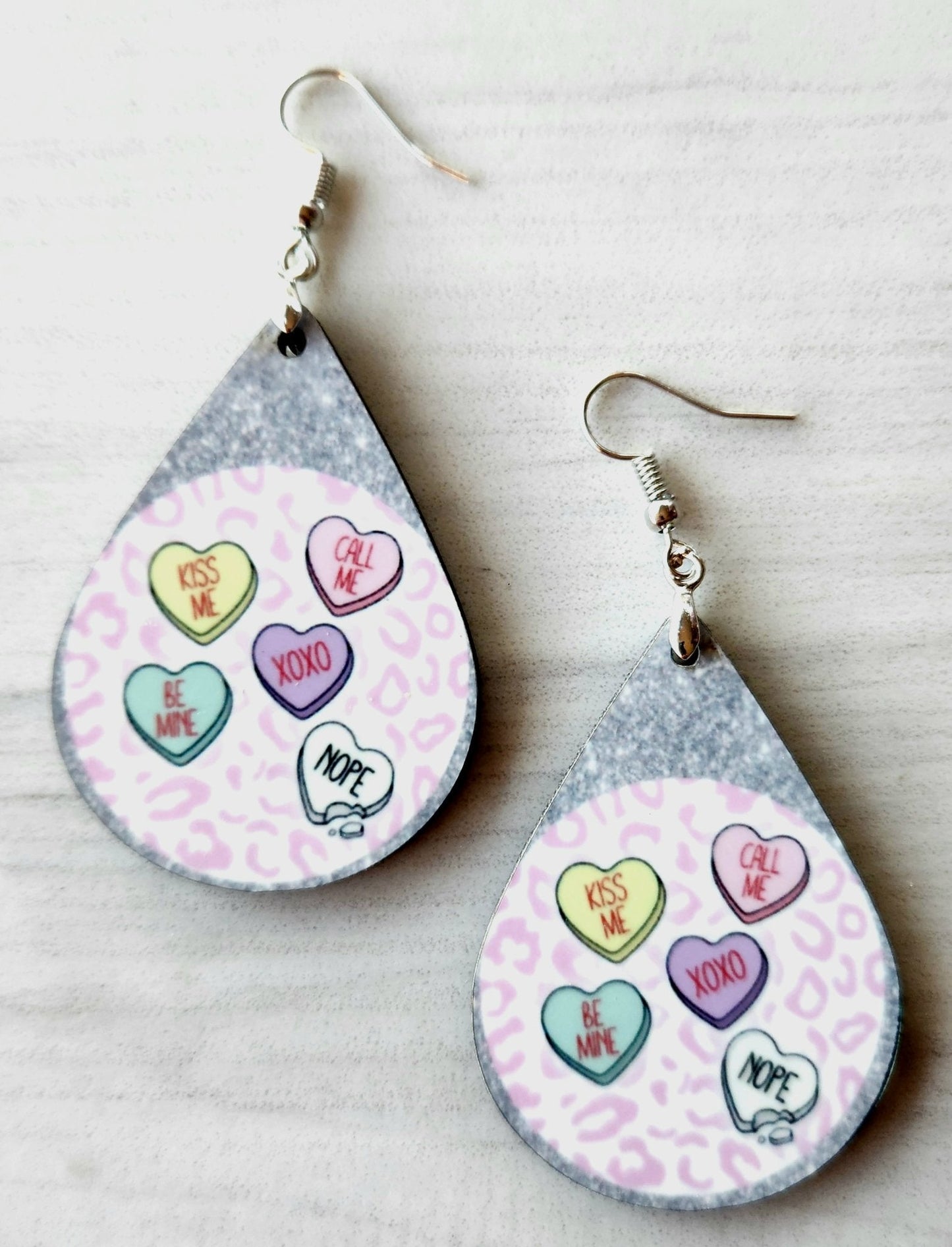 Conversation Heart Candy Earrings - Yaizy Boutique