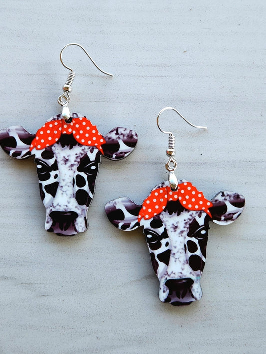 Cow Head Handmade Earrings - Yaizy Boutique