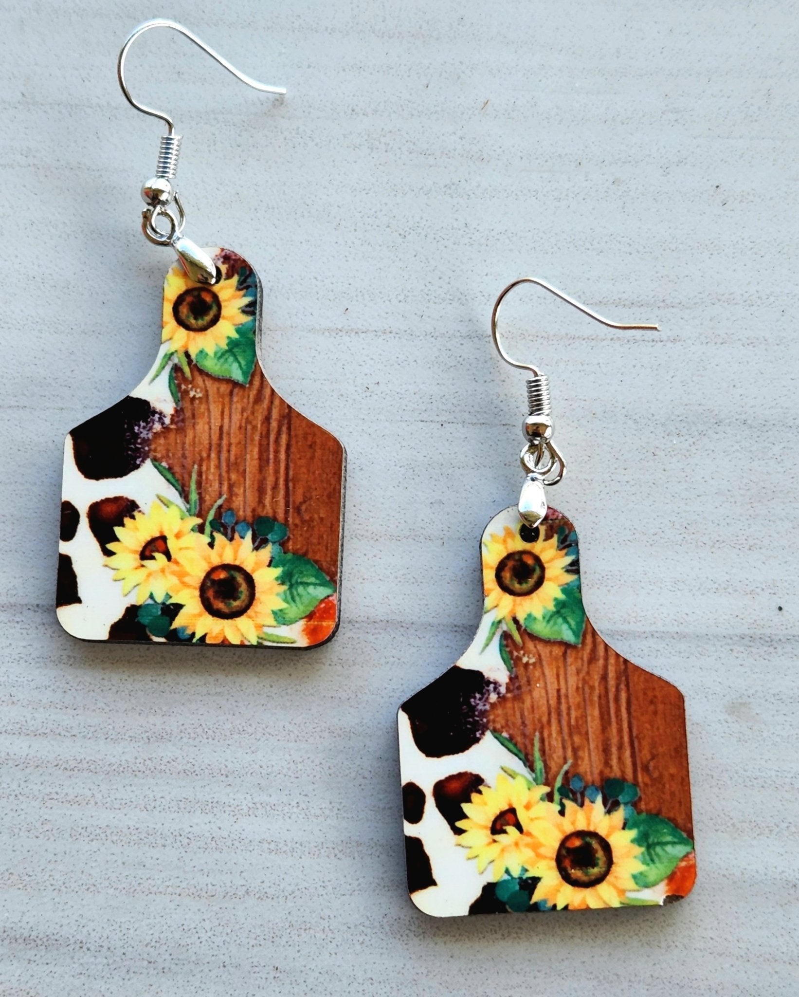 Cow Tag Handmade Earrings - Yaizy Boutique