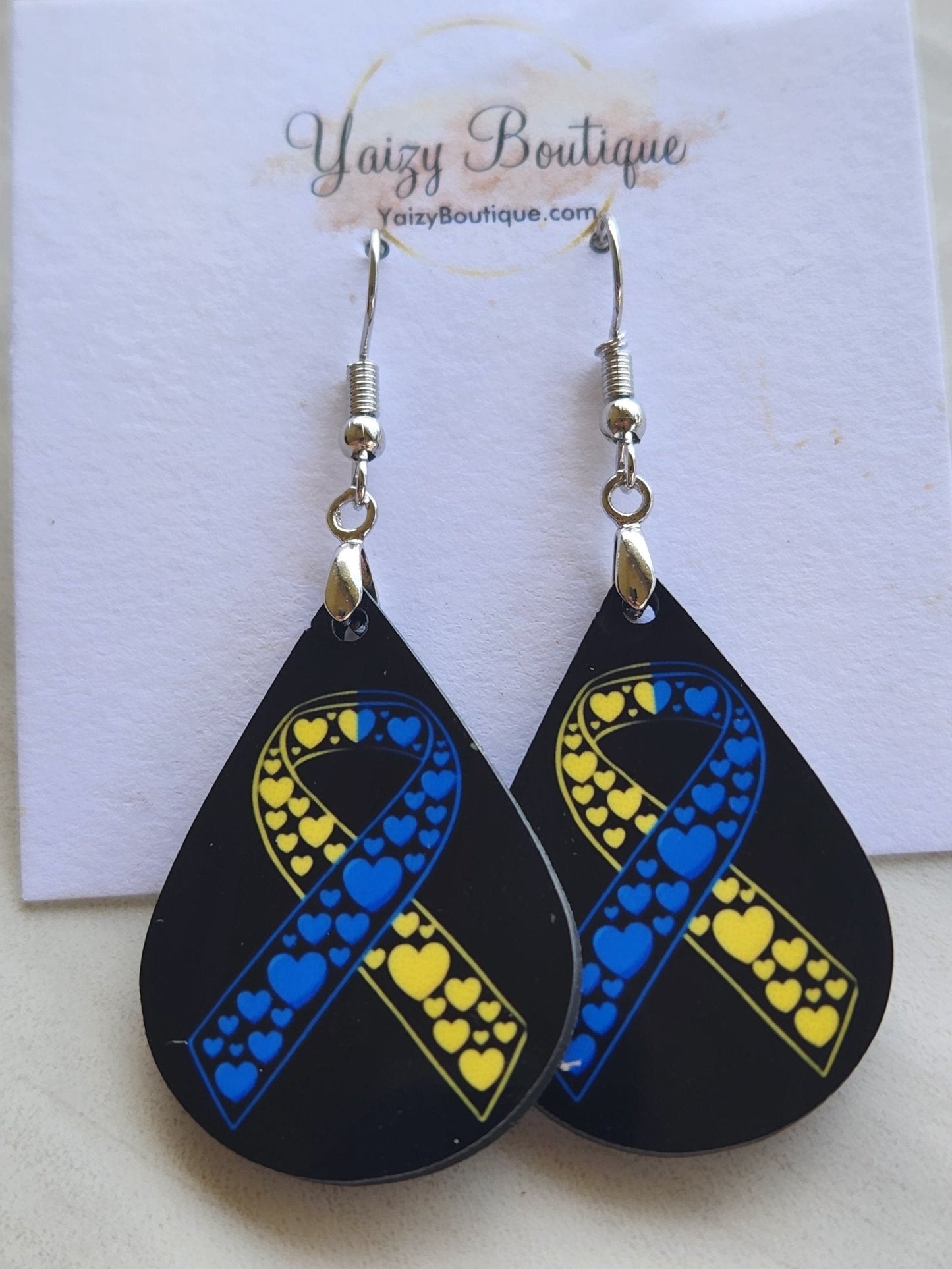 Down syndrome awareness handmade earrings - Yaizy Boutique