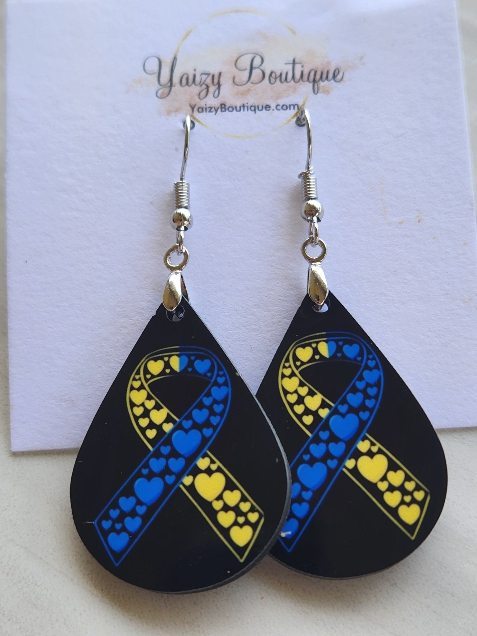 Down syndrome awareness handmade earrings - Yaizy Boutique