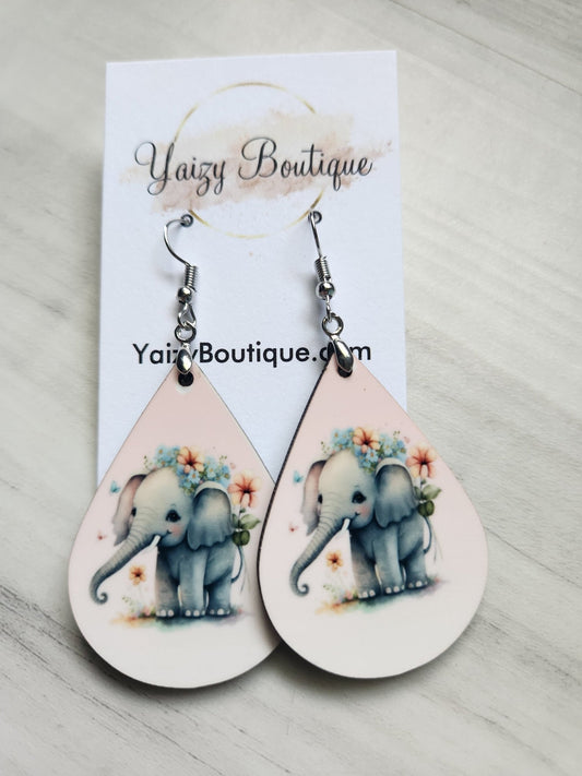 Elephant flower Earrings - Yaizy Boutique