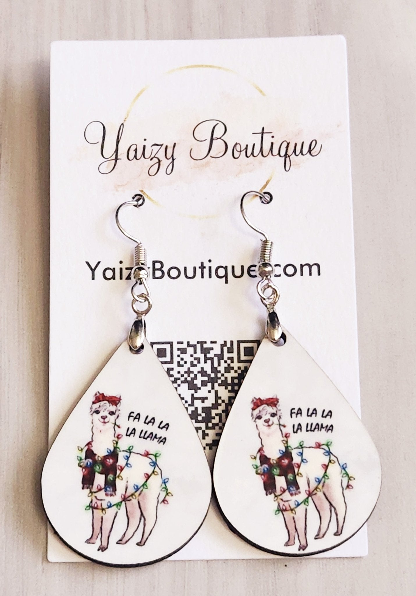 Fa la la lama Christmas Handmade Earrings - Yaizy Boutique