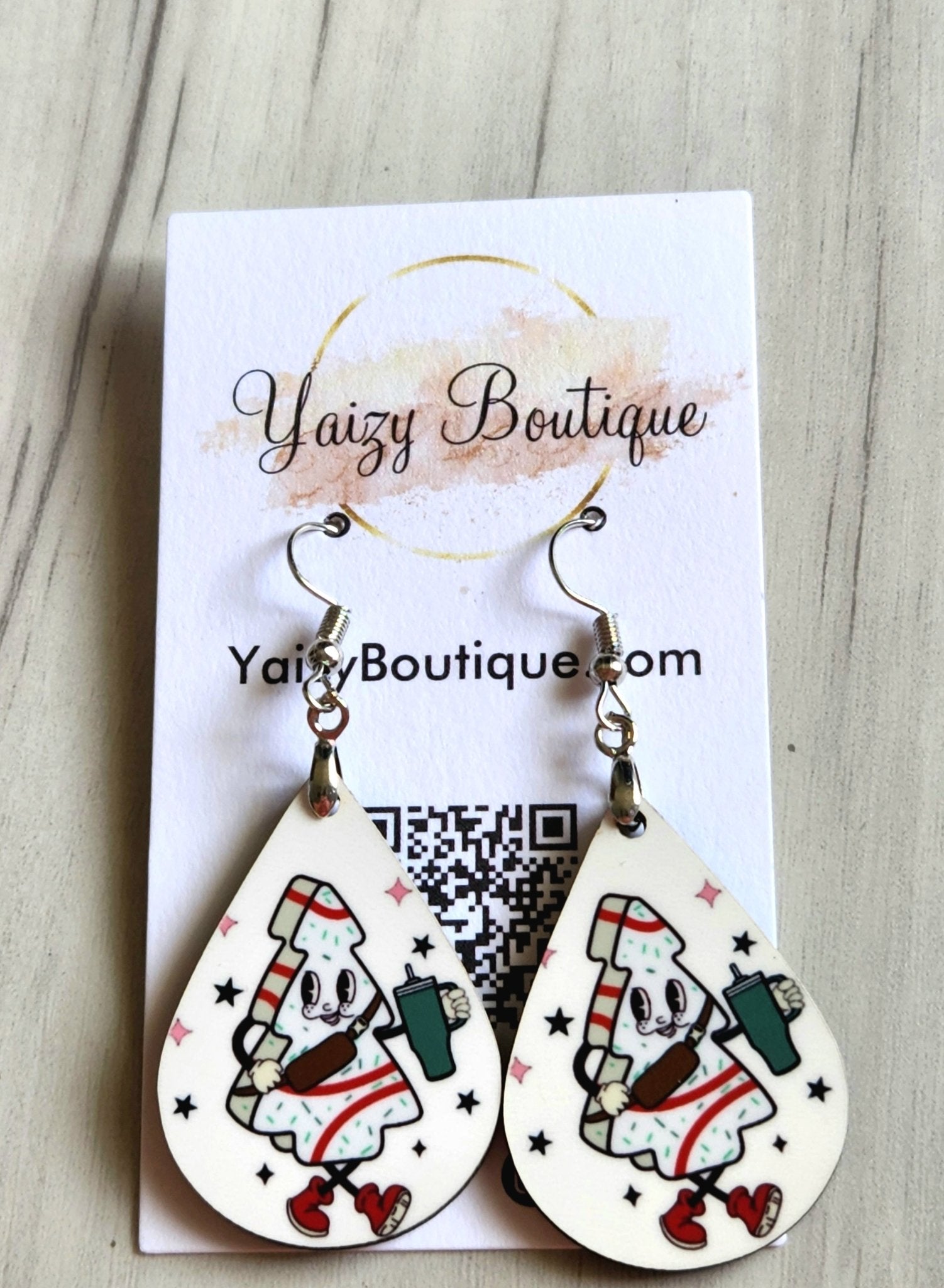 Fashion Christmas Tree Cake Handmade Earrings - Yaizy Boutique