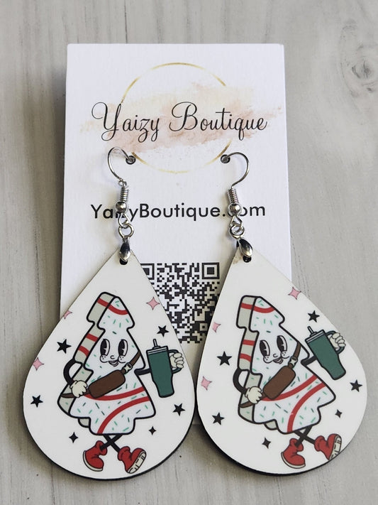 Fashion Christmas Tree Cake Handmade Earrings - Yaizy Boutique