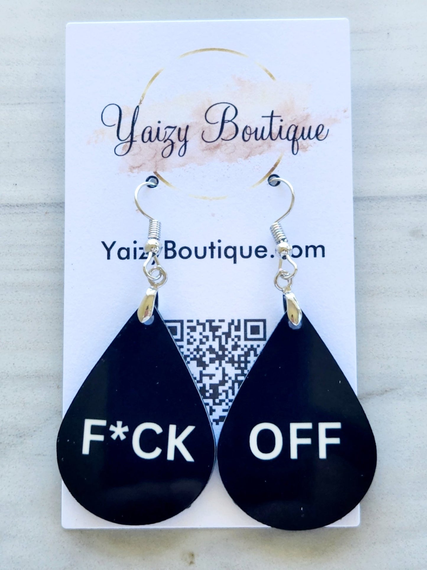 F*CK OFF handmade Earrings - Yaizy Boutique