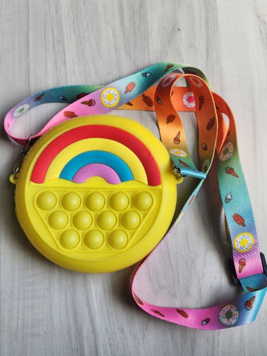 Kids Rainbow Pop It Purse