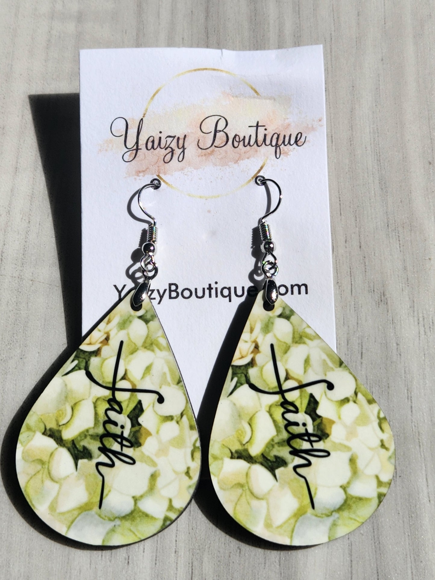 Hydrangea Handmade Faith Earrings