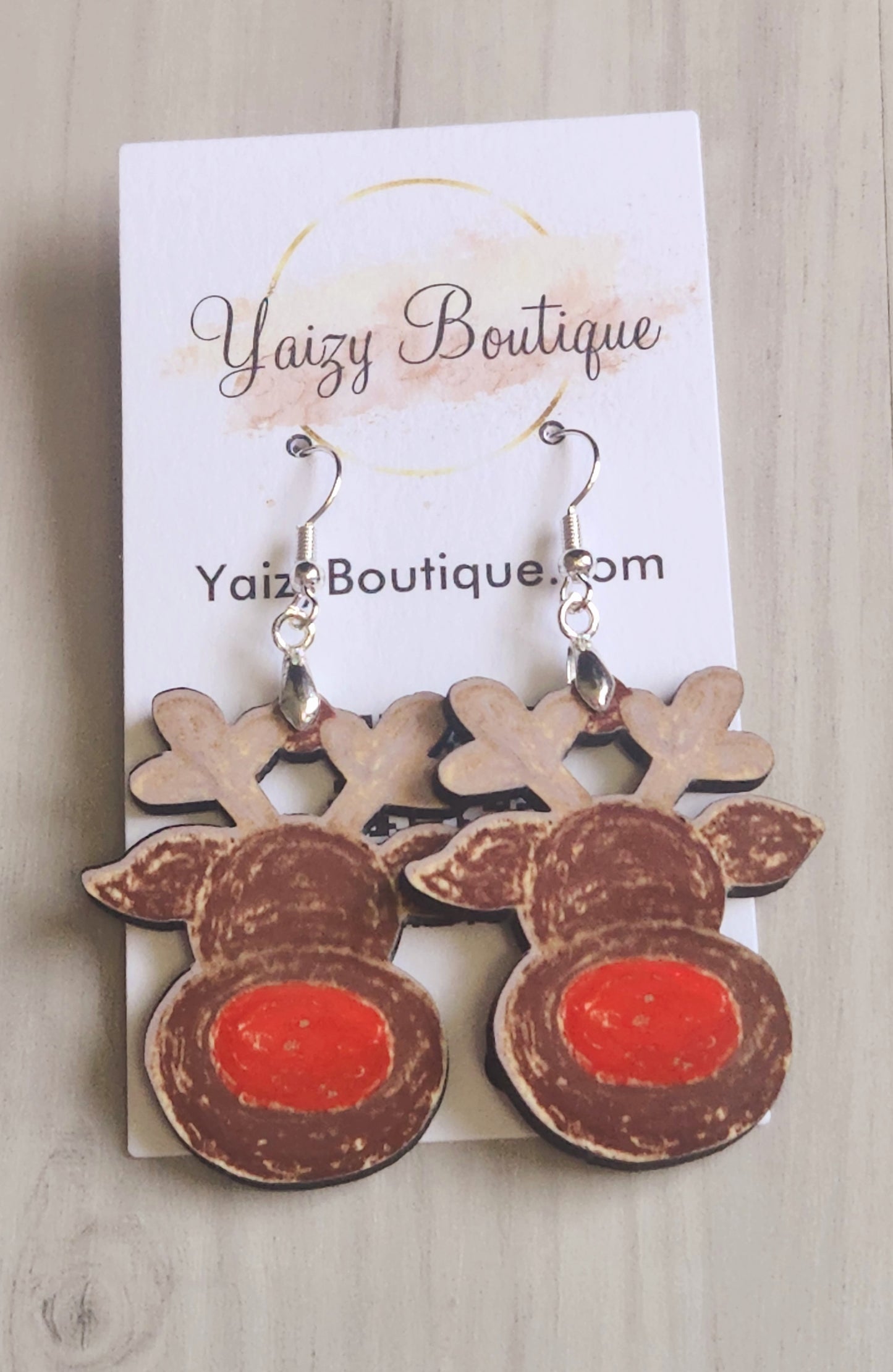 Rudolph Shape Handmade Earrings