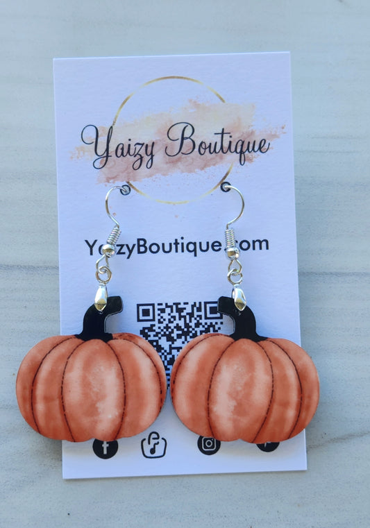 Pumpkin Shaped Earrings