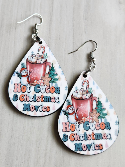 Hot coco and Christmas Movies Earrings - Yaizy Boutique